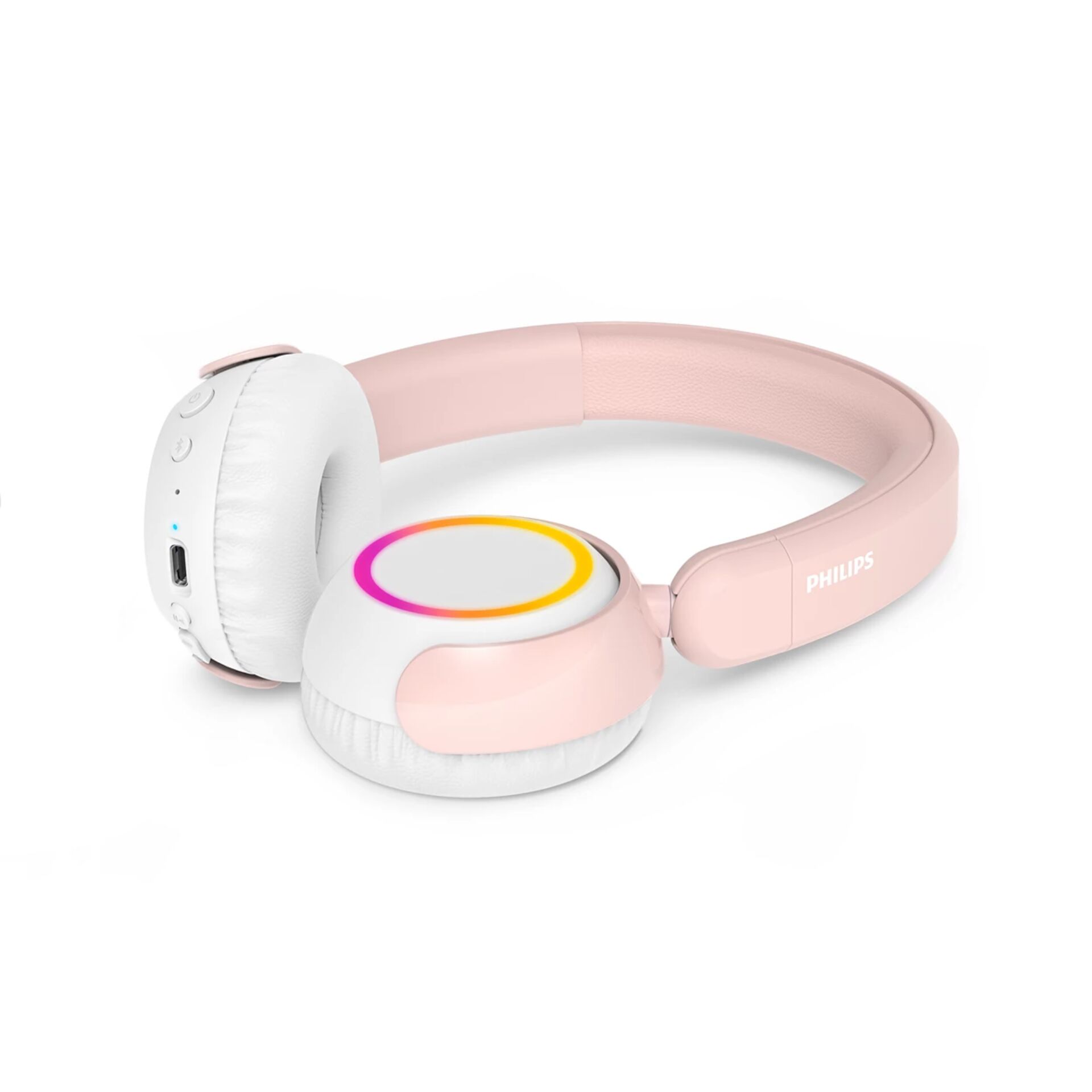 kopfhörer, over-ear, rosa, LED-licht, kabelLOS?