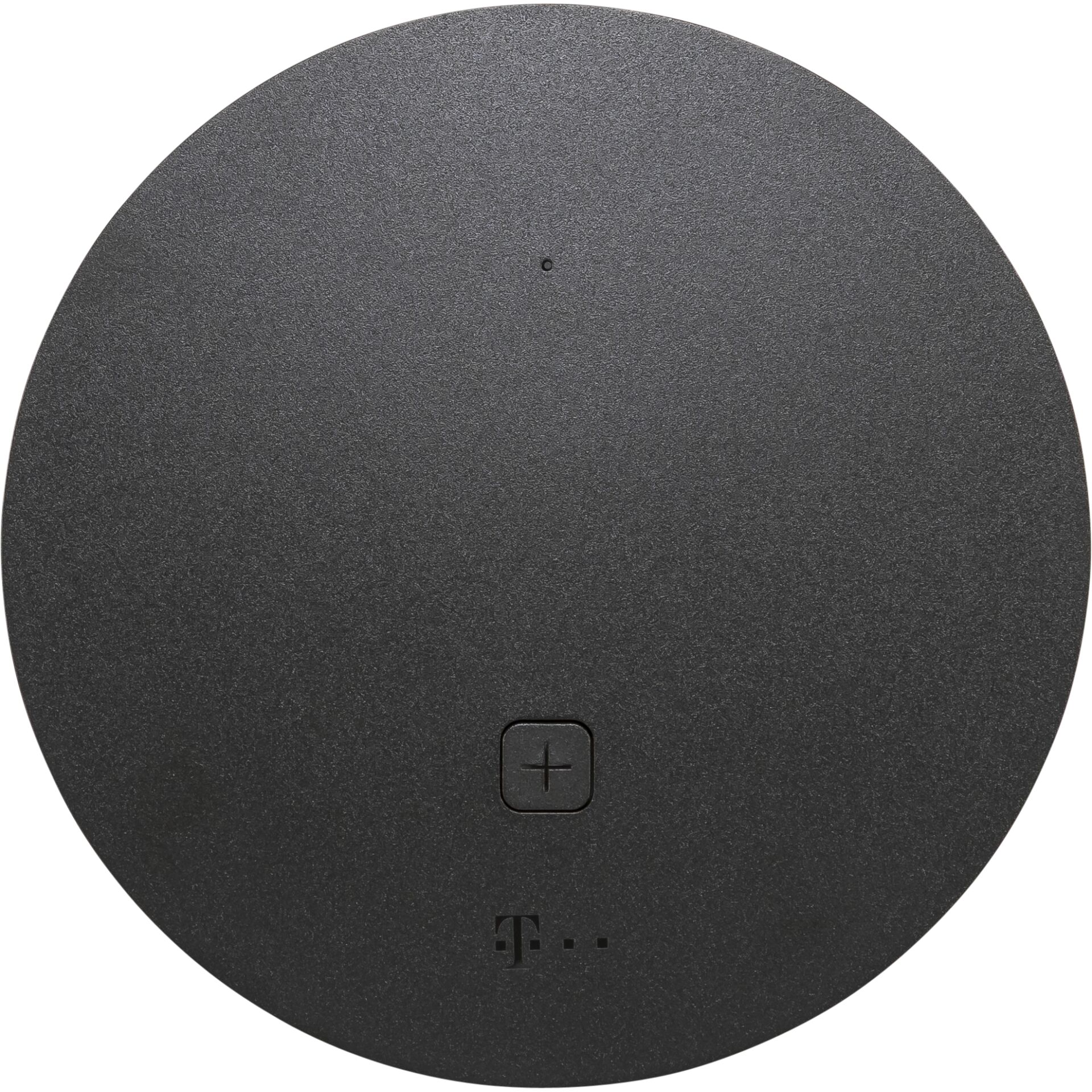 drahtloser Lautsprecher, Schwarz, Runder Lautsprecher, Kippschutz, T-Mobile Logo