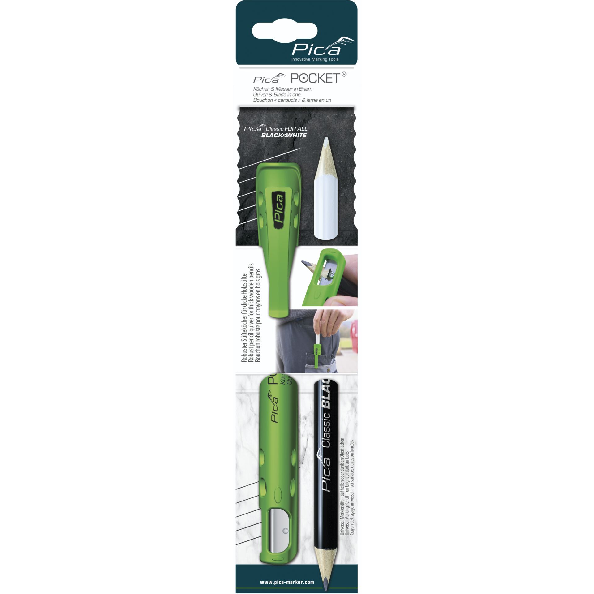 Pica Pocket mit 1 FOR ALL  Black & White