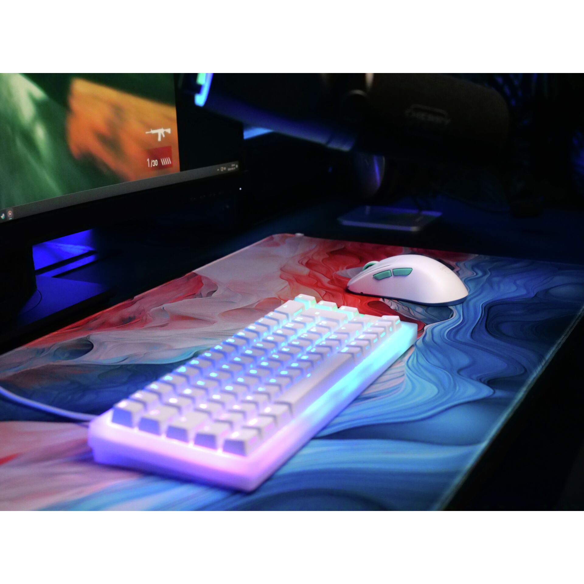 gaming, tastatur, maus, rgb, schreibtischunterlage