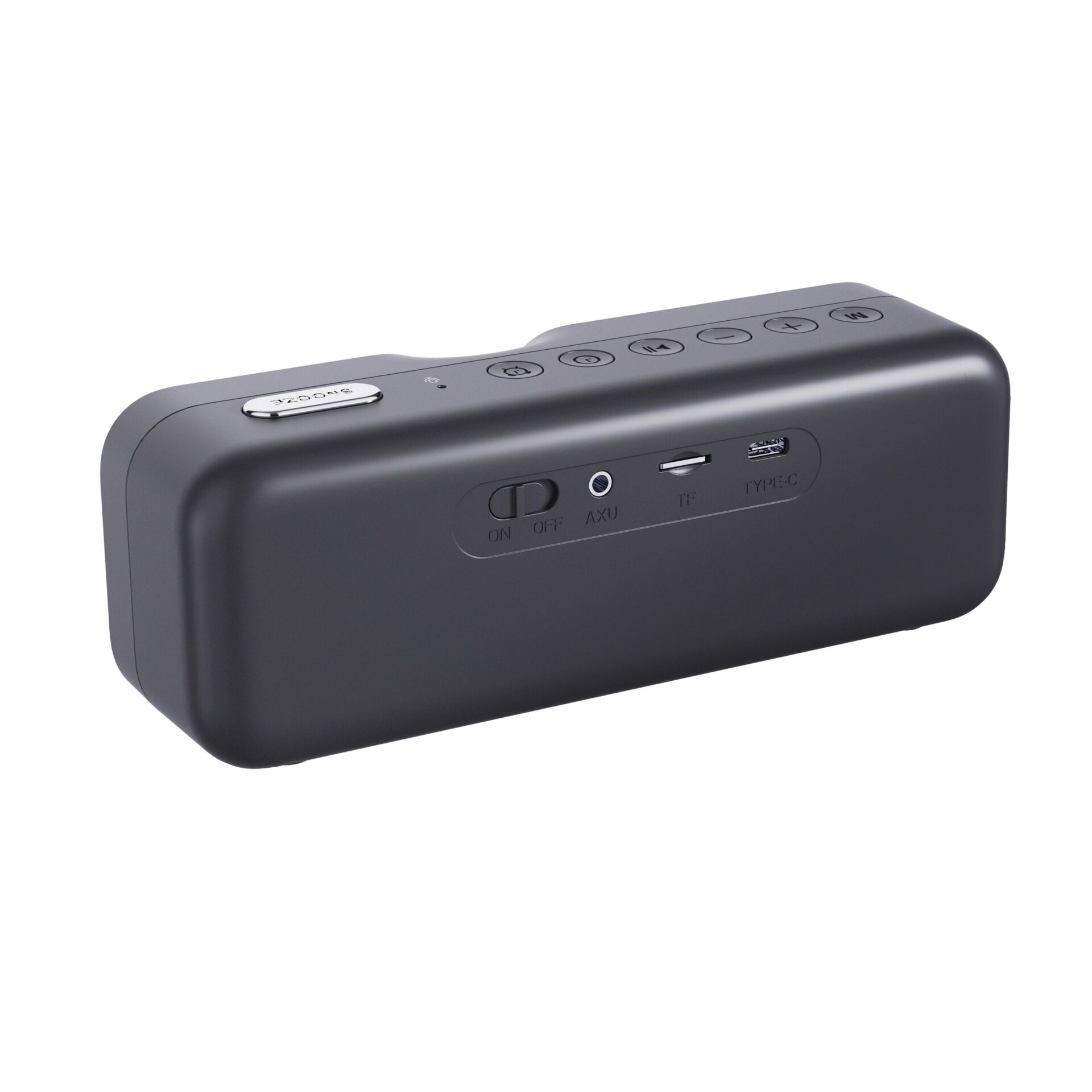 Bluetooth, Lautsprecher, Tragbar, Mesh, USB-C, Powerbank, Tastensteuerung, Grau