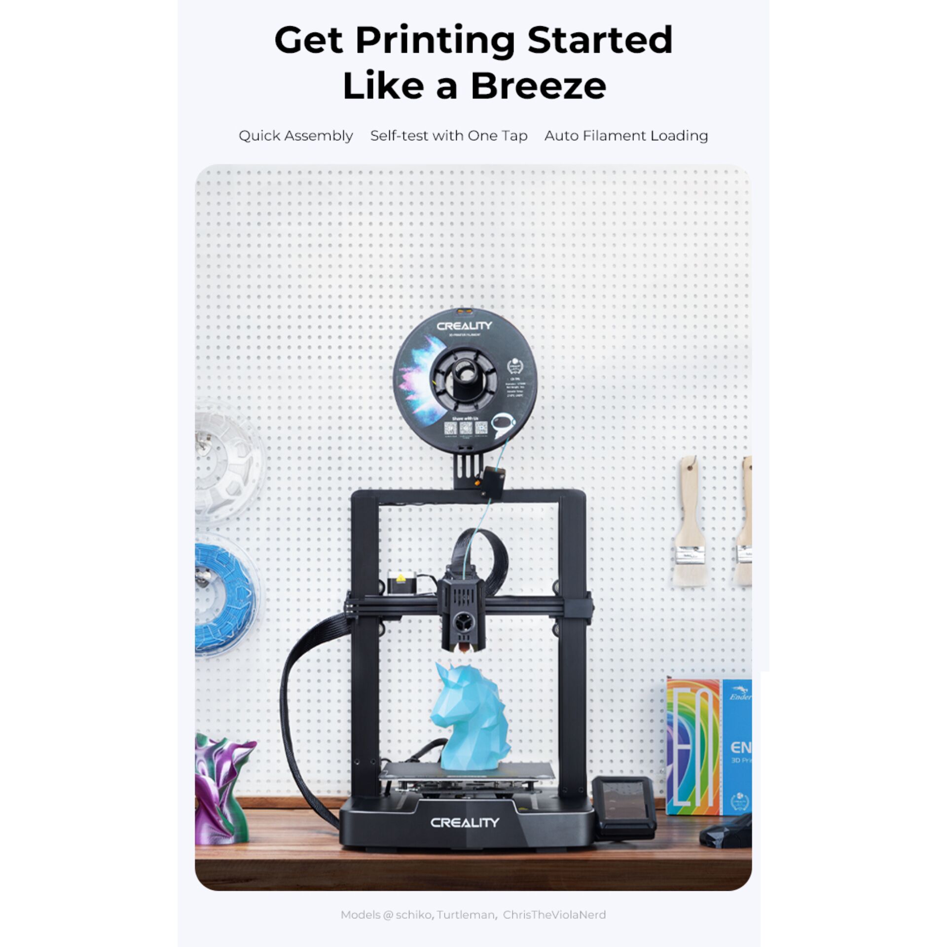 3D-Drucker, DIY, Filament, Spule, Figur