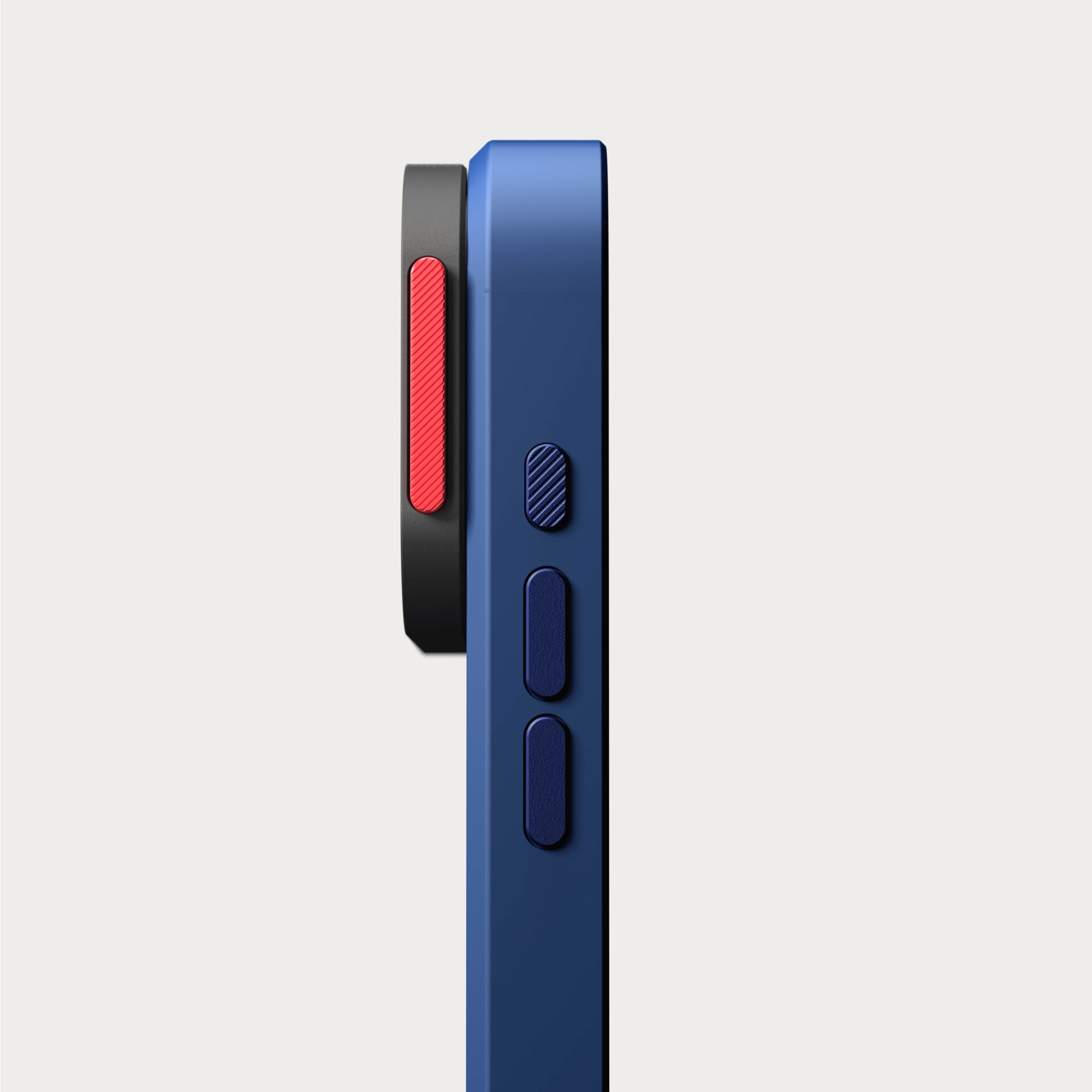 smartphone, Lautstärketasten, blau, Seitenansicht, schmal