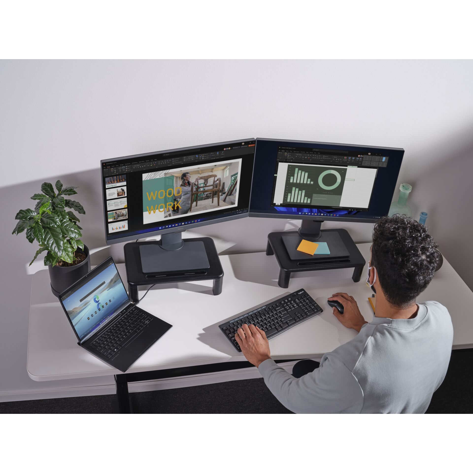 Tabelle, Schreibtisch, Computer, Computer-Tastatur, Überwachen