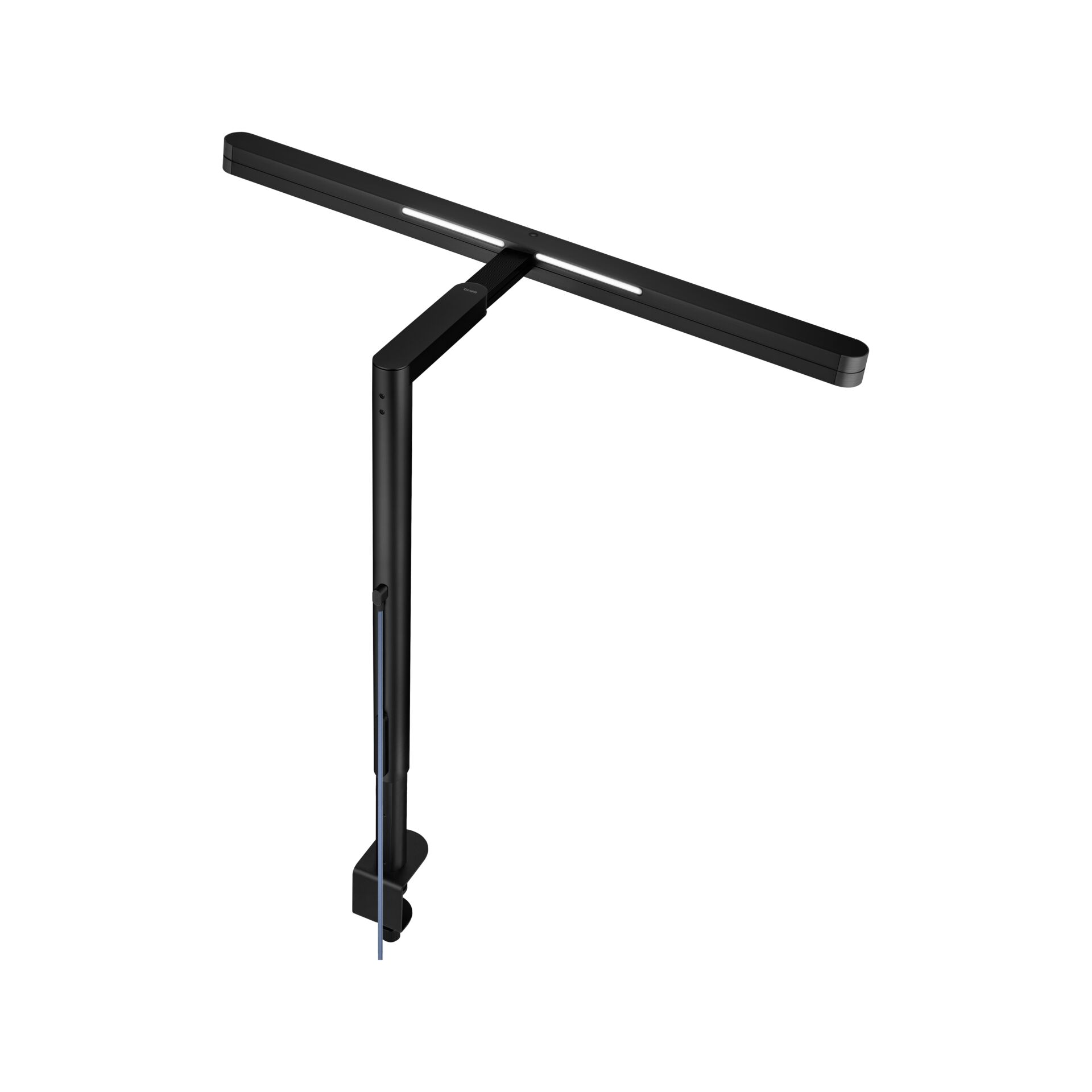 Schreibtischlampe, LED-Lichtleiste, schwarz, Klemmbefestigung, verstellbarer Arm