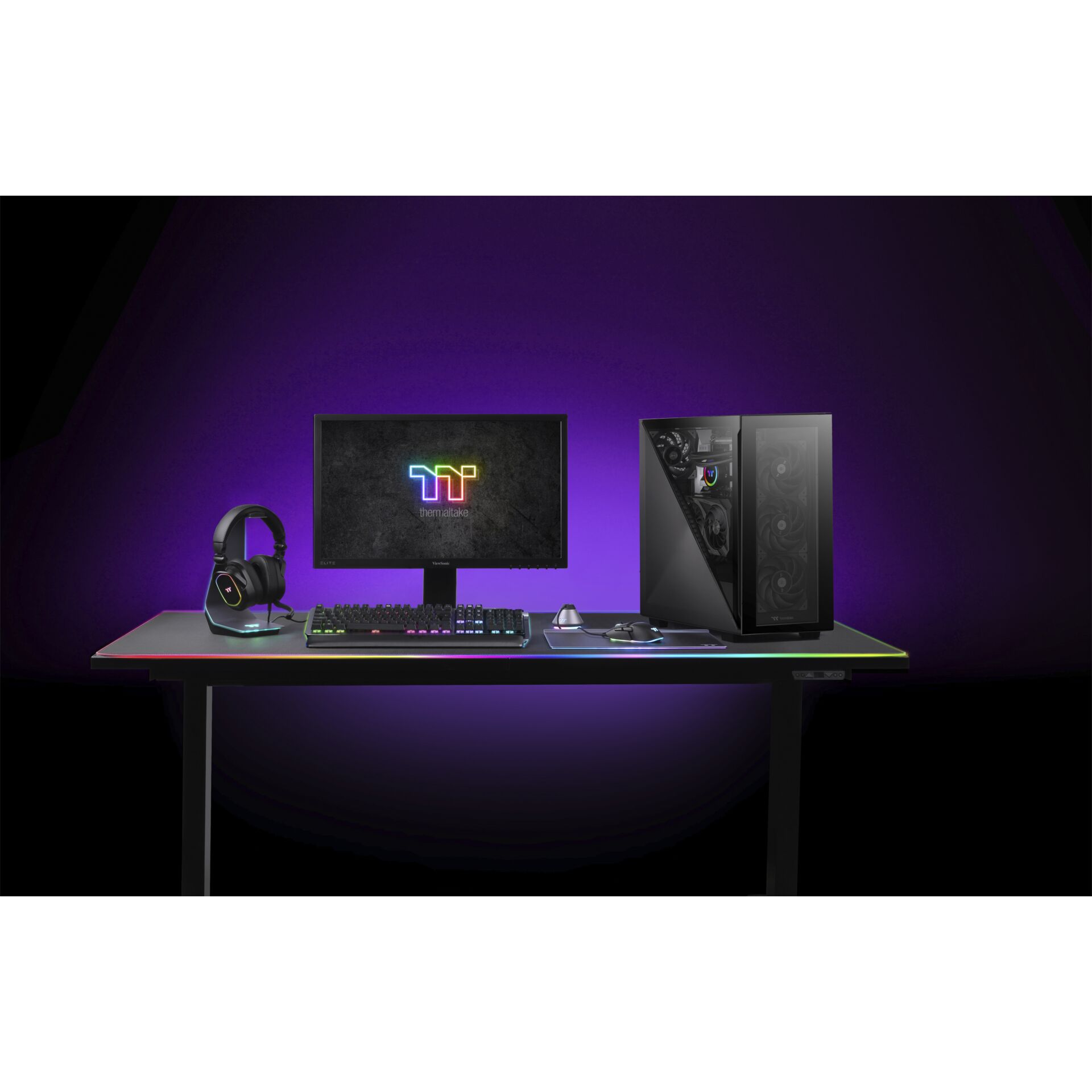 gaming-setup, pc-monitor, rgb-keyboard, gaming-headset, desktop-pc