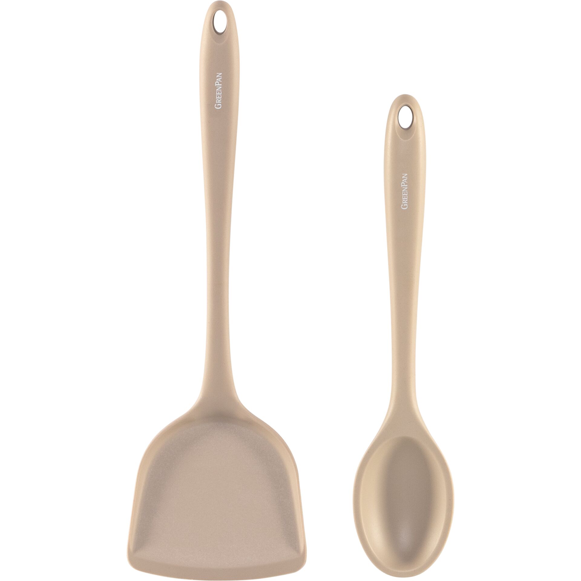 spatula, silicone spatula, kitchen utensil, beige, twoset