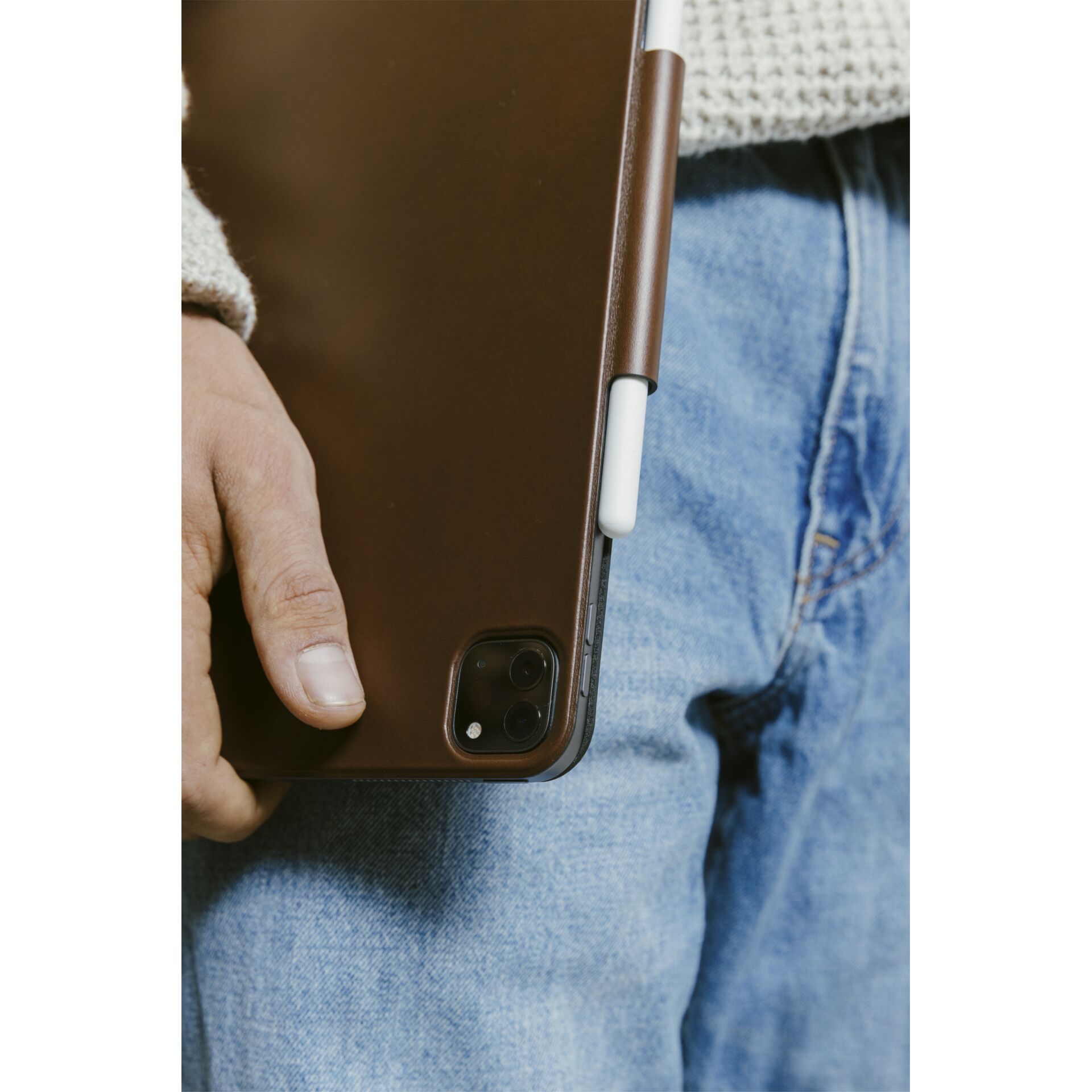 Smartphonehülle, Braune Hülle, iPhone Kamera, Lederoptik, Gehäuseclip