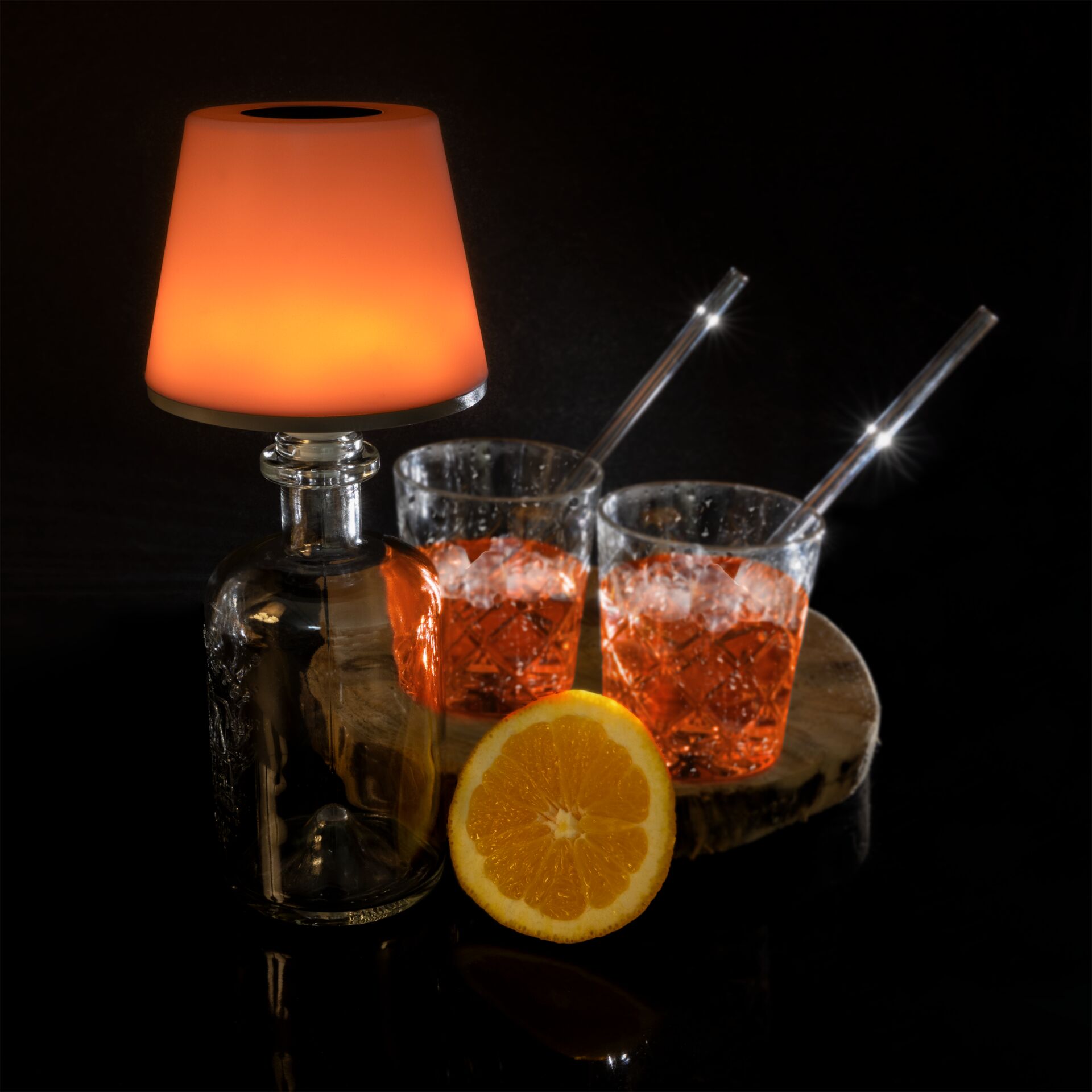 Glas, Lampe, Zitrusfrüchte, Orange, Tasse