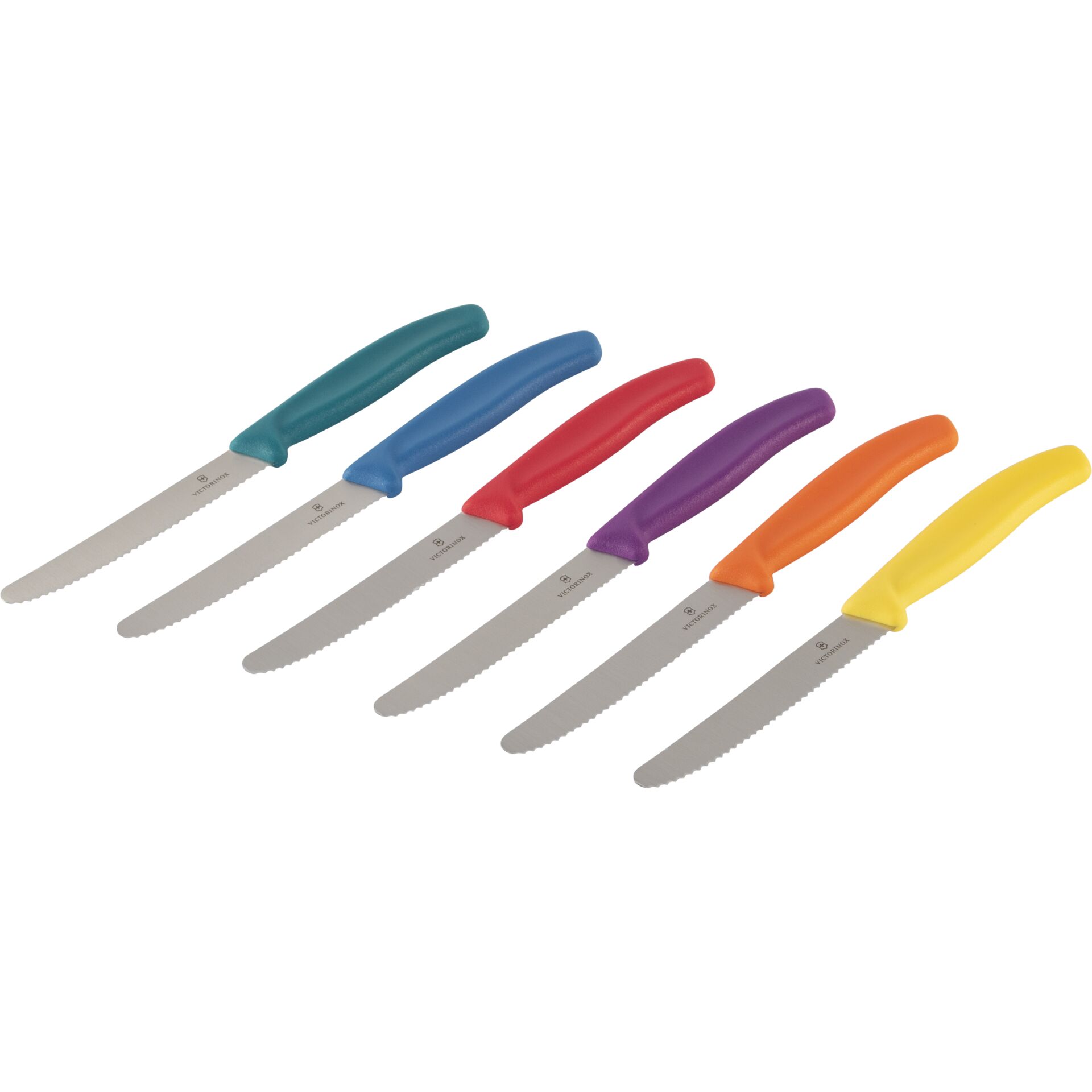 messer, messer-set, farben, sägezahnmesser, küchenwerkzeug