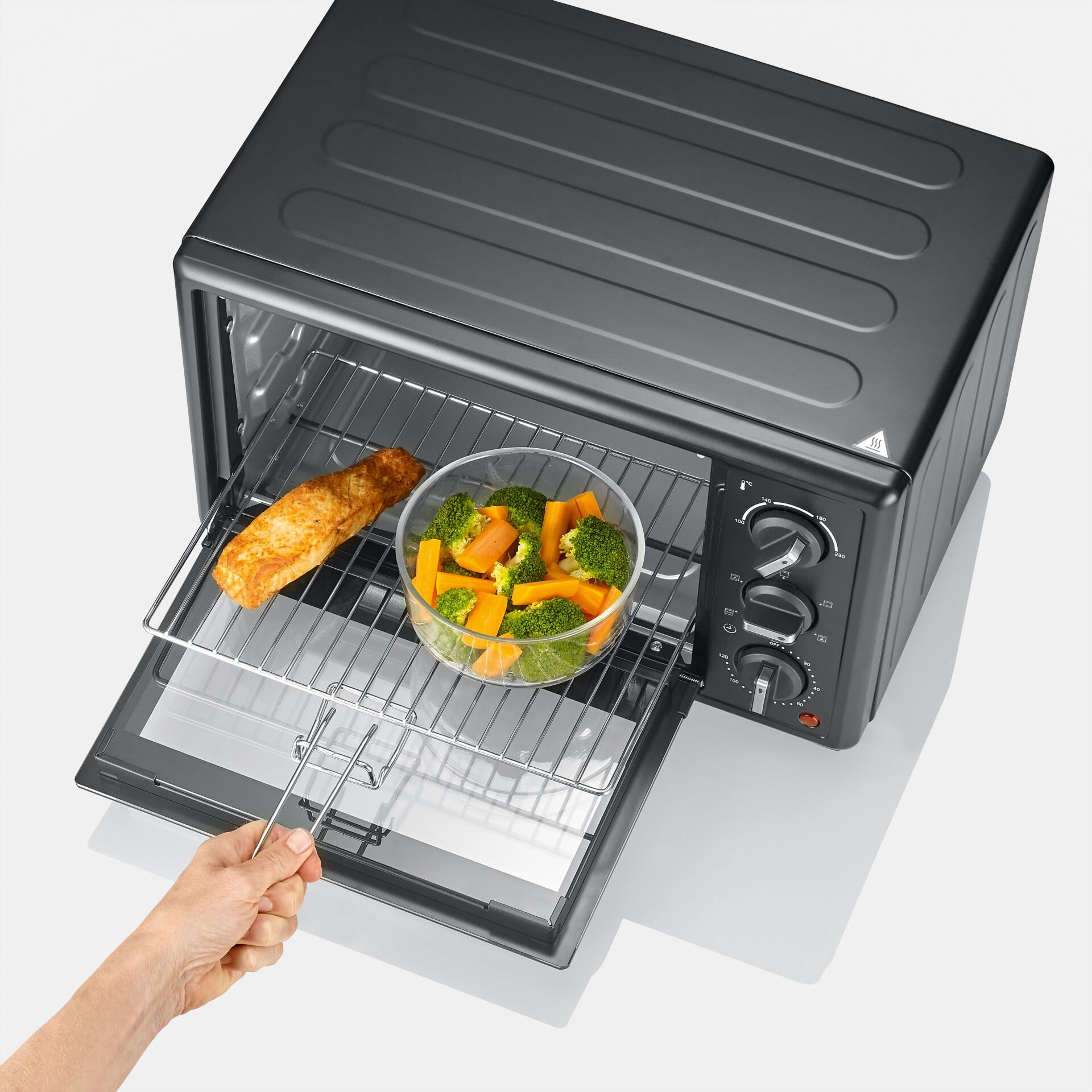 Backofen, Toaster-Backofen, Braten, Gemüse, Grillrost