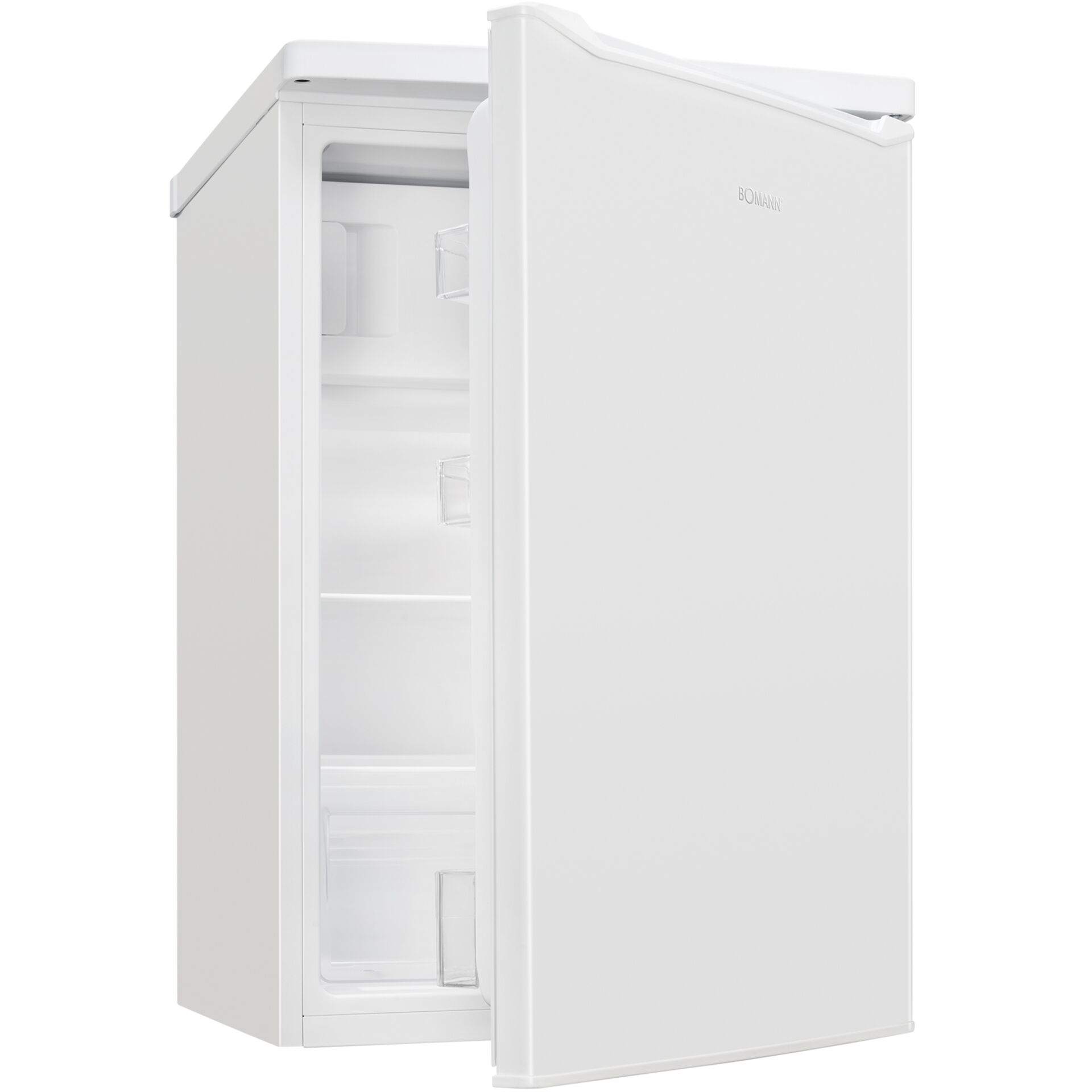 Kühlschrank, Standgerät, weiß, Einzeltür, Glasablagen