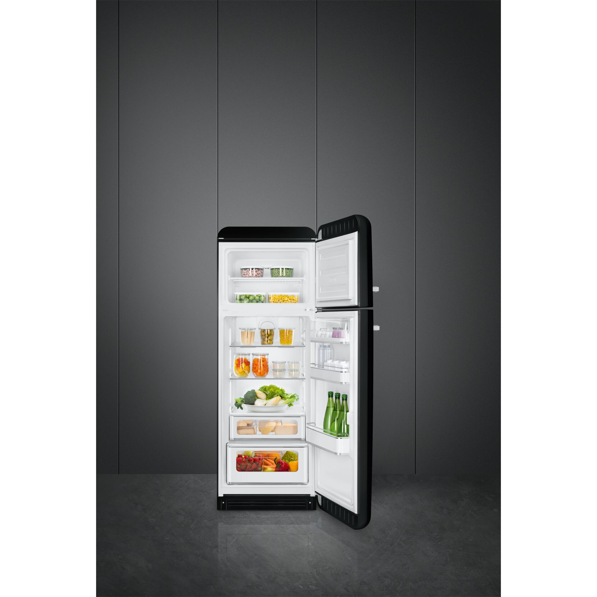 Kühlschrank, Einbaukühlschrank, Doppeltür, Kühl-Gefrierkombination, Weiß