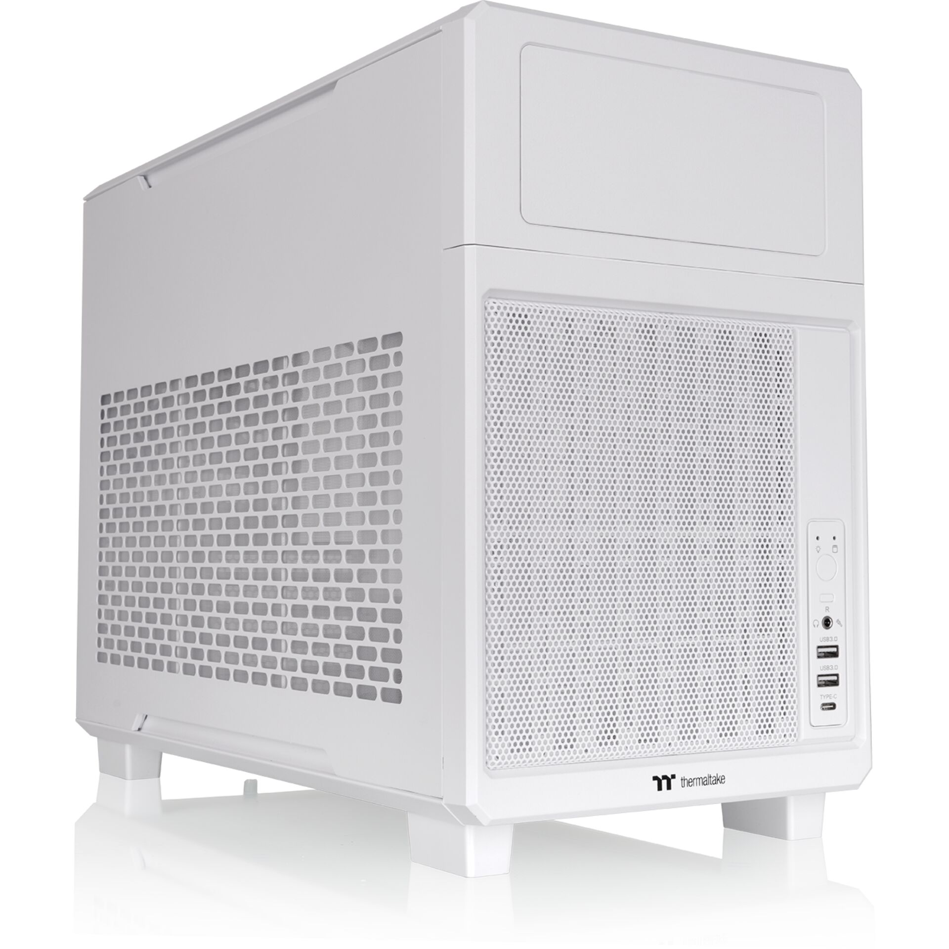 PC-Gehäuse, Weiß, Mesh-Panel, USB-Anschlüsse, Thermaltake