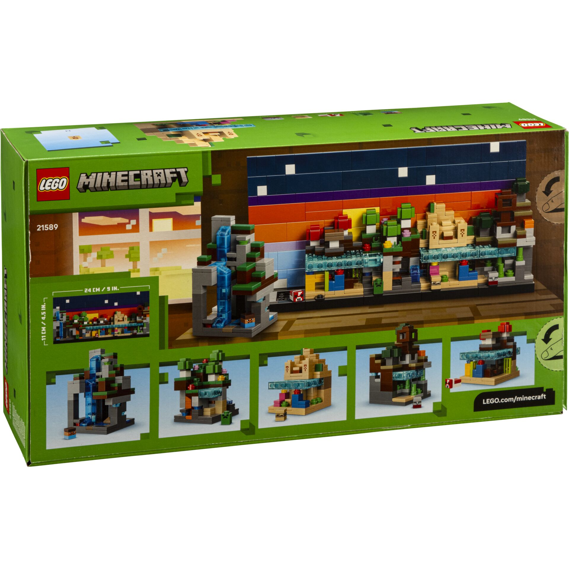Minecraft, Kreativset, Lego, Bausteine, Regal-Diorama