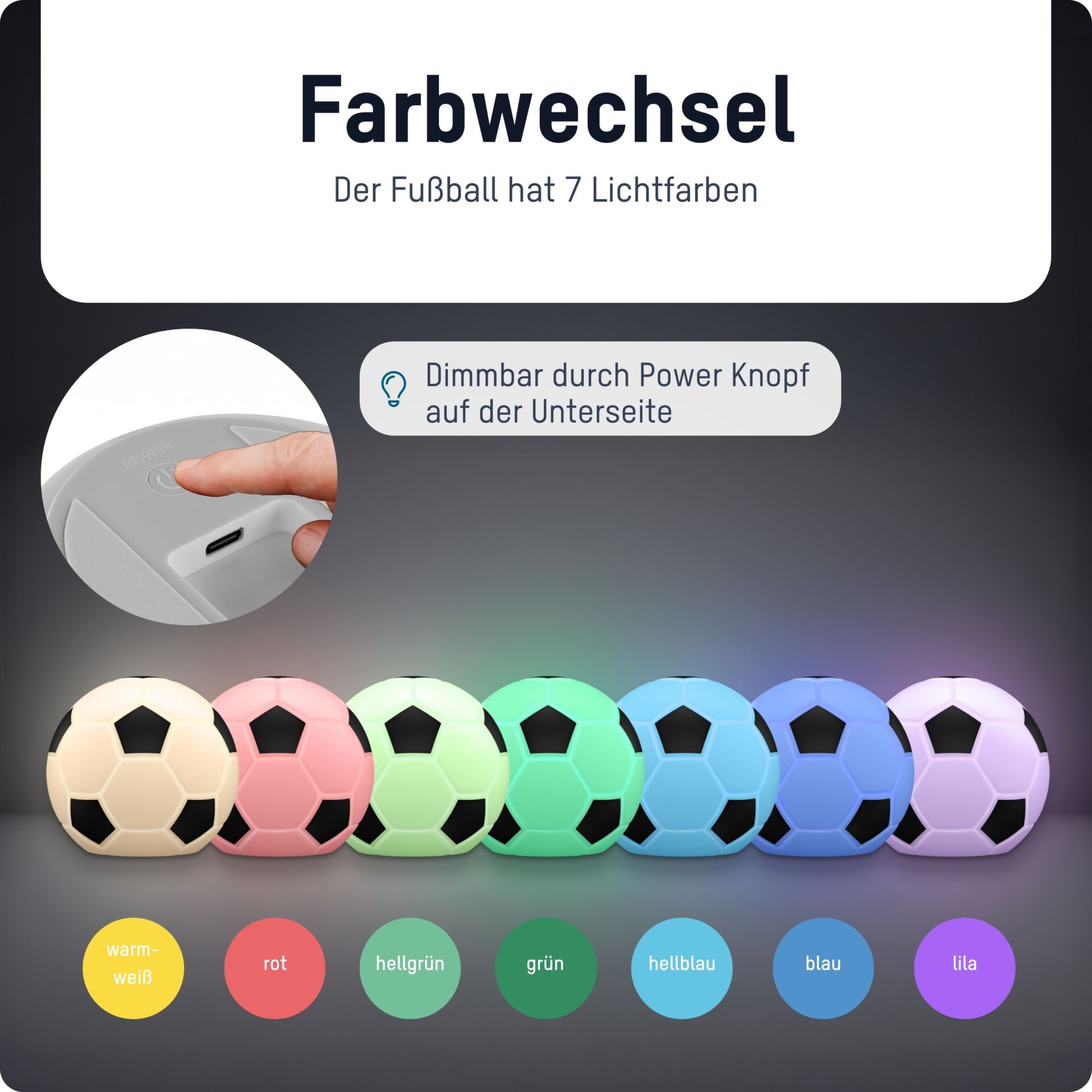 tägliche Tags, LED-Lichter, bunt, Fernbedienung, Wandlampe