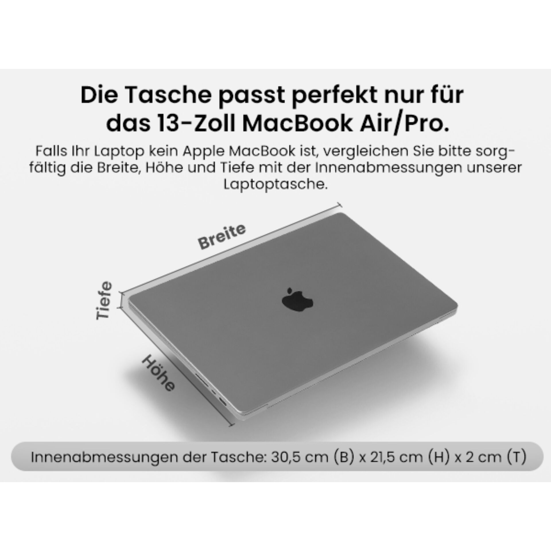 Tasche, Laptoptasche, MacBook Pro, Silber, USB-C Ports