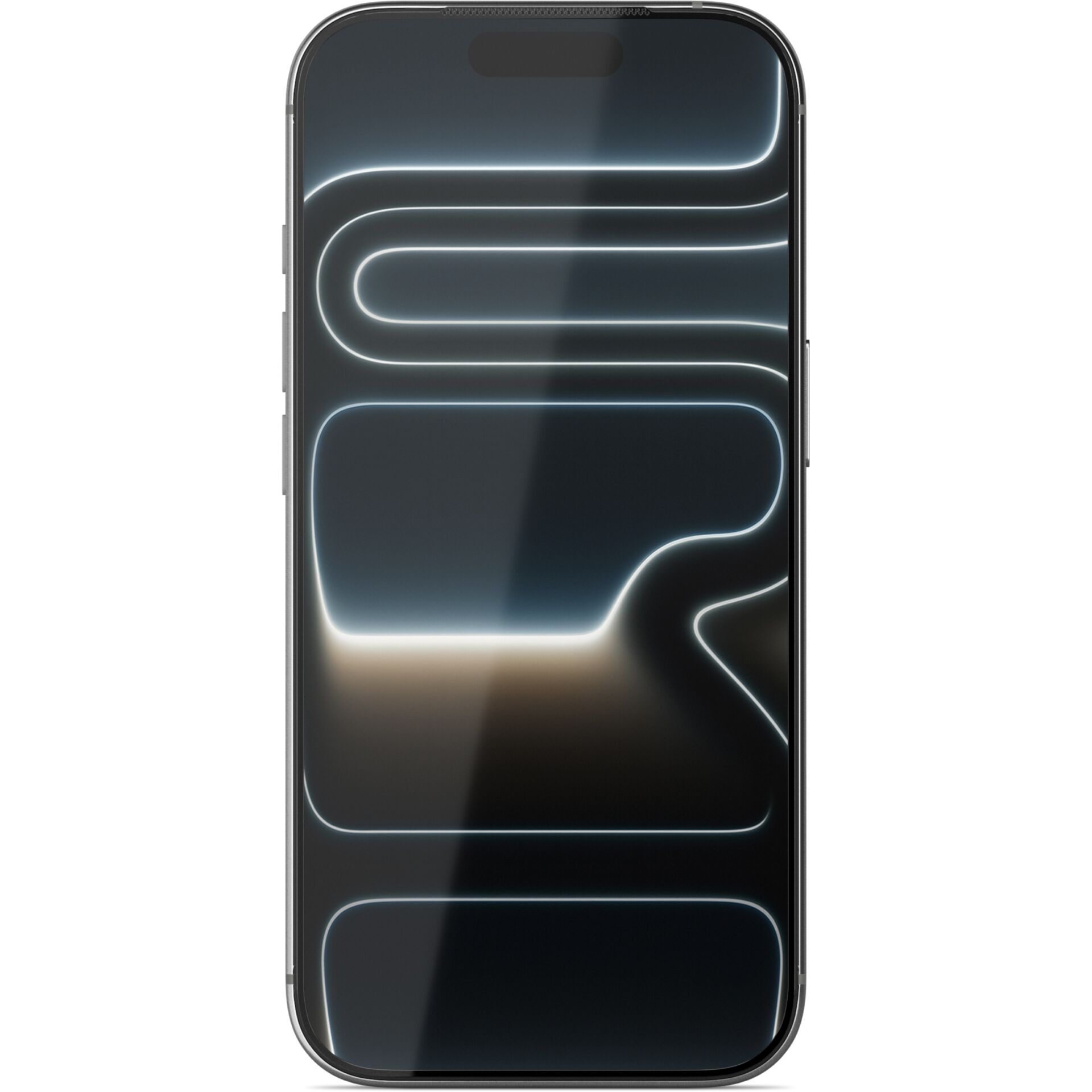 Smartphone, randlose Randlinie, Neonlinien, Schwarz, Notch-Display