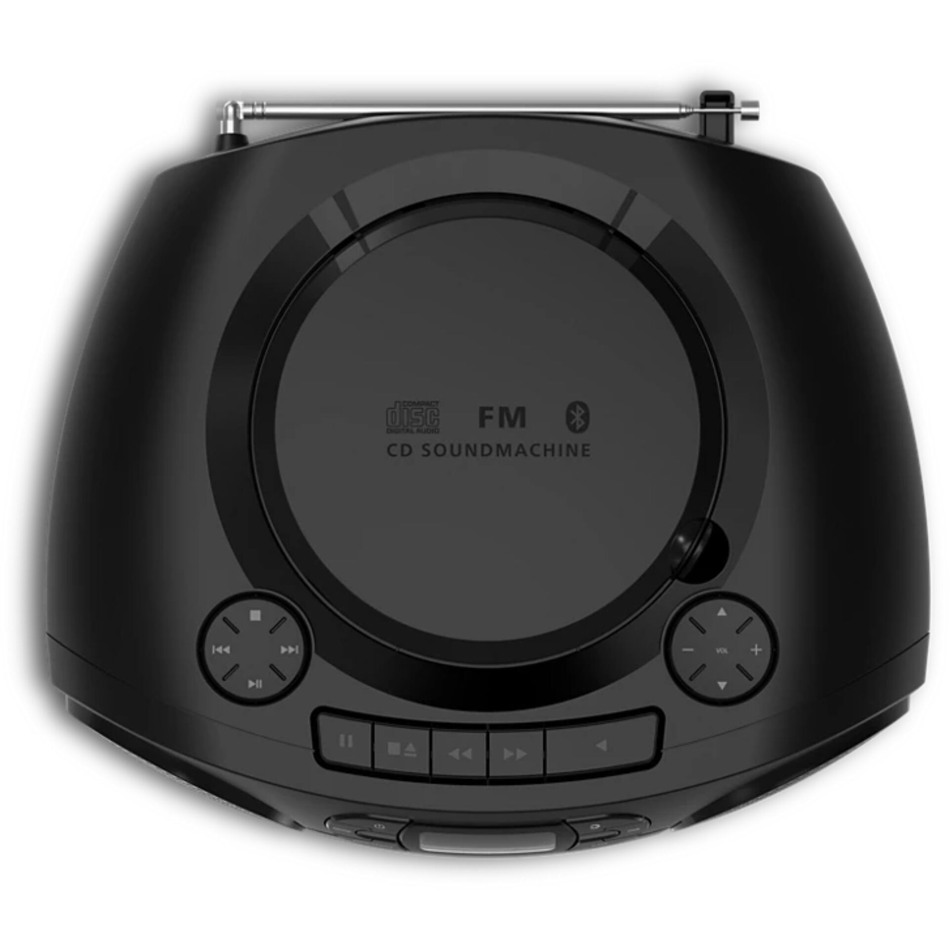 Lautsprecher, Bluetooth, Kompakt, Schwarz, Tragegriff, CD-Player, Tragische Stereoanlage, FM, Bluetooth, Tasten