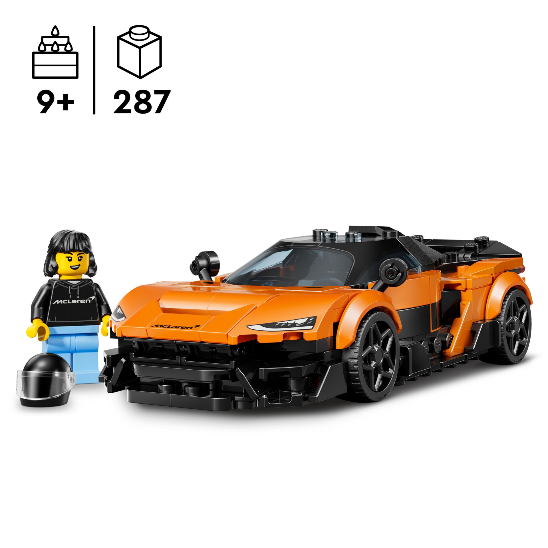 Lego, Auto, Sportwagen, Orange, Minifigur