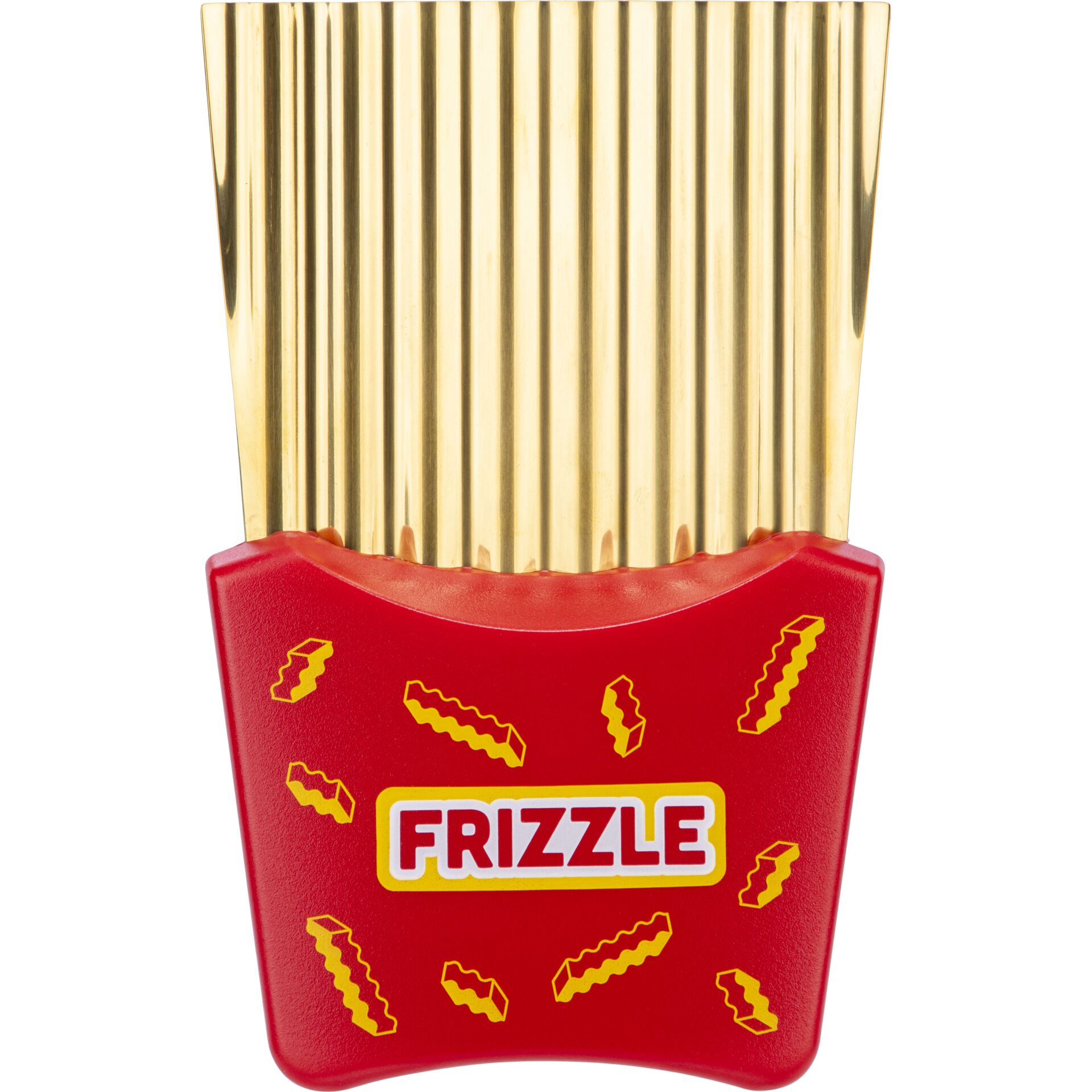 Kunststoffpinsel, Frizze, Rot, Gold, 4D-Design