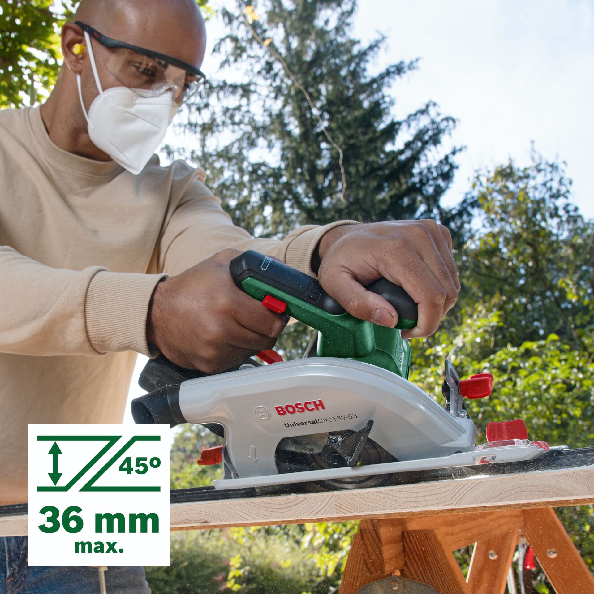 Person, Holzbearbeitung