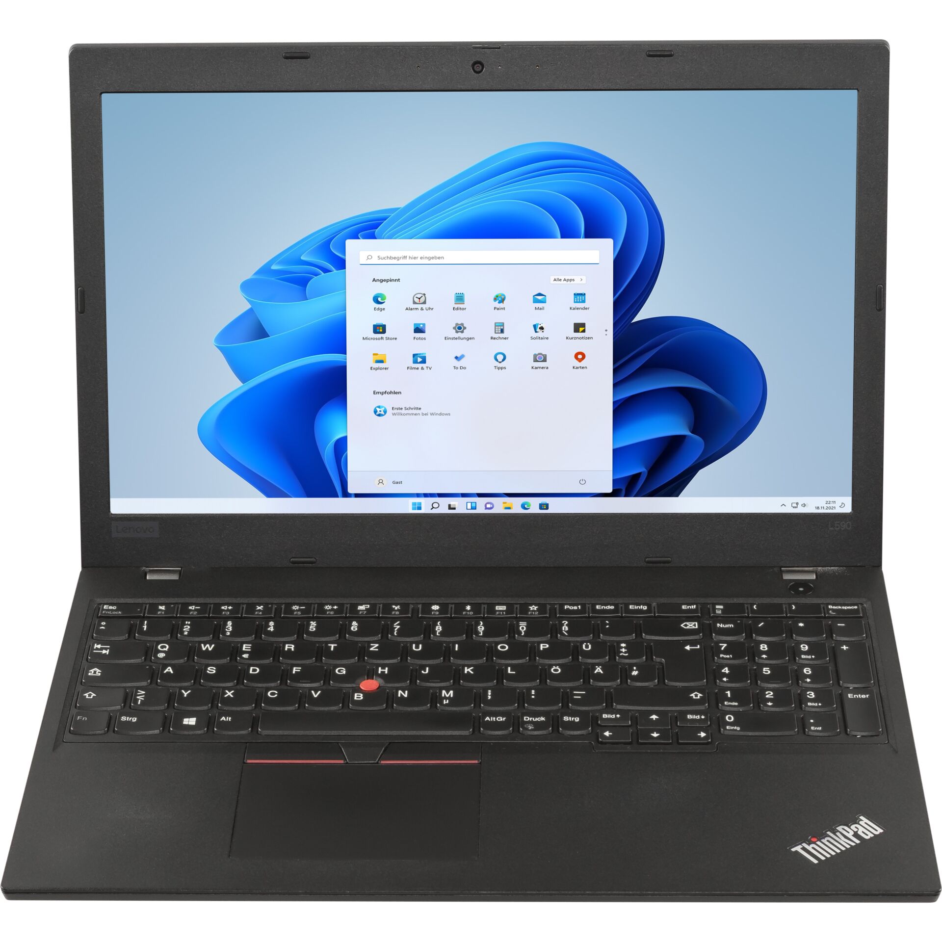 laptop, ThinkPad, Windows-Laptop, schwarz, Tastatur