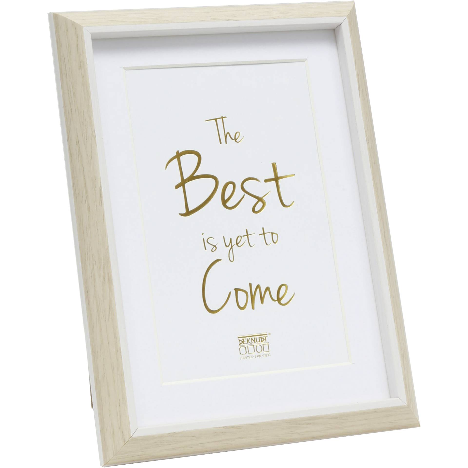 Deknudt S46WG3 P1 Kunstst. 20x30  natur hell, weiße Kante, Passep.