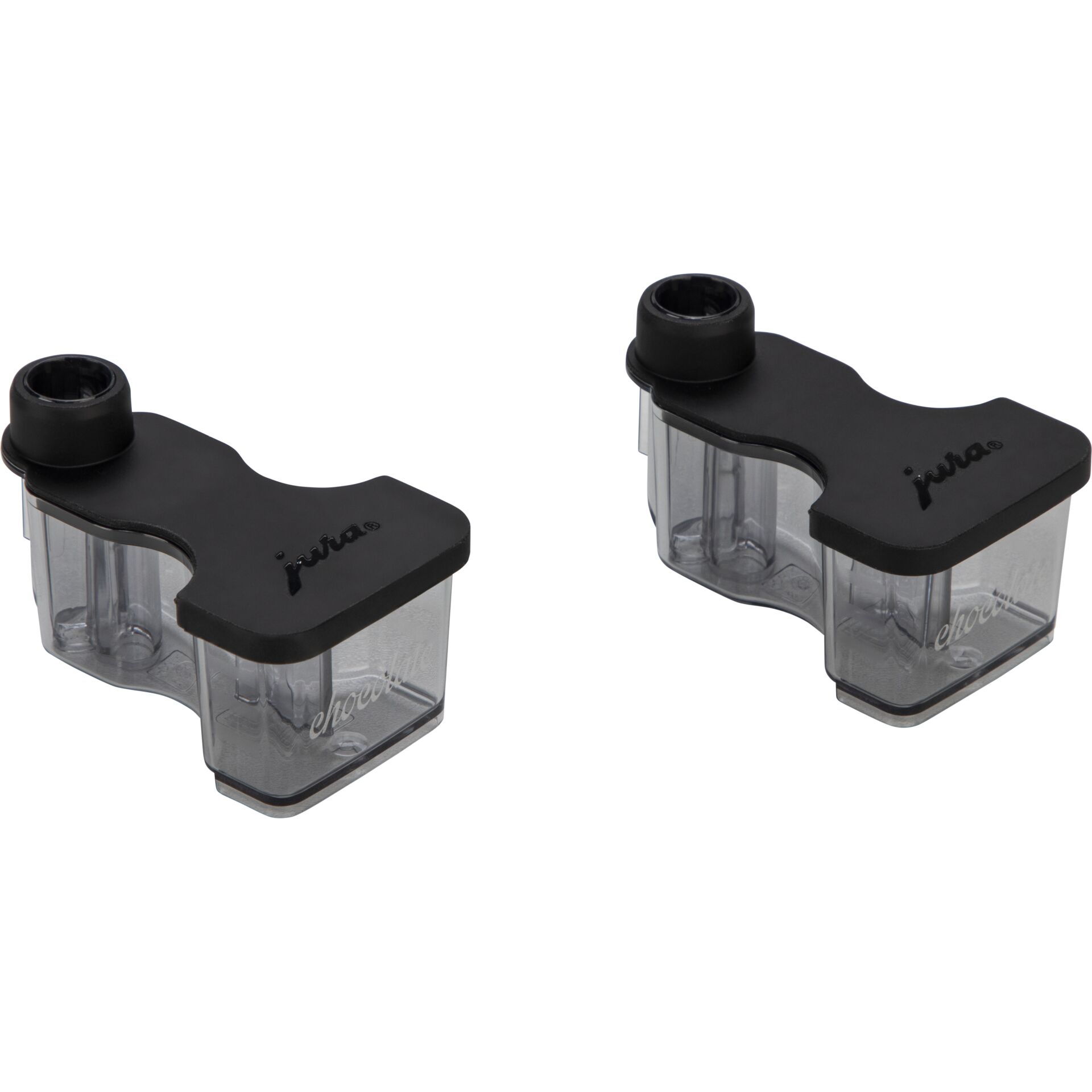 Schriftzug: chocolate, Klarer Kunststoff, Stellfläche?, Pürieraufsatz?, Küchenutensil, Kapsel, Klingenstempel, Würfelbehälter, Kassette, Kompakt