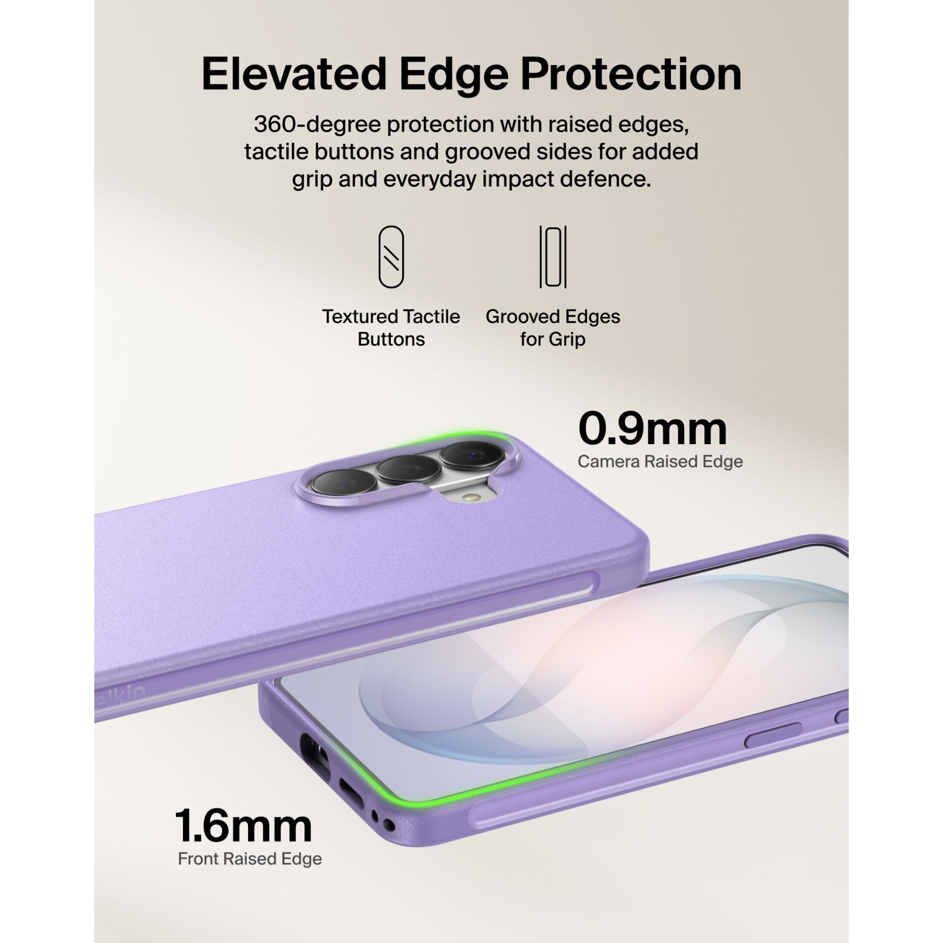 case, phone case, purple, raised edge, camera protection