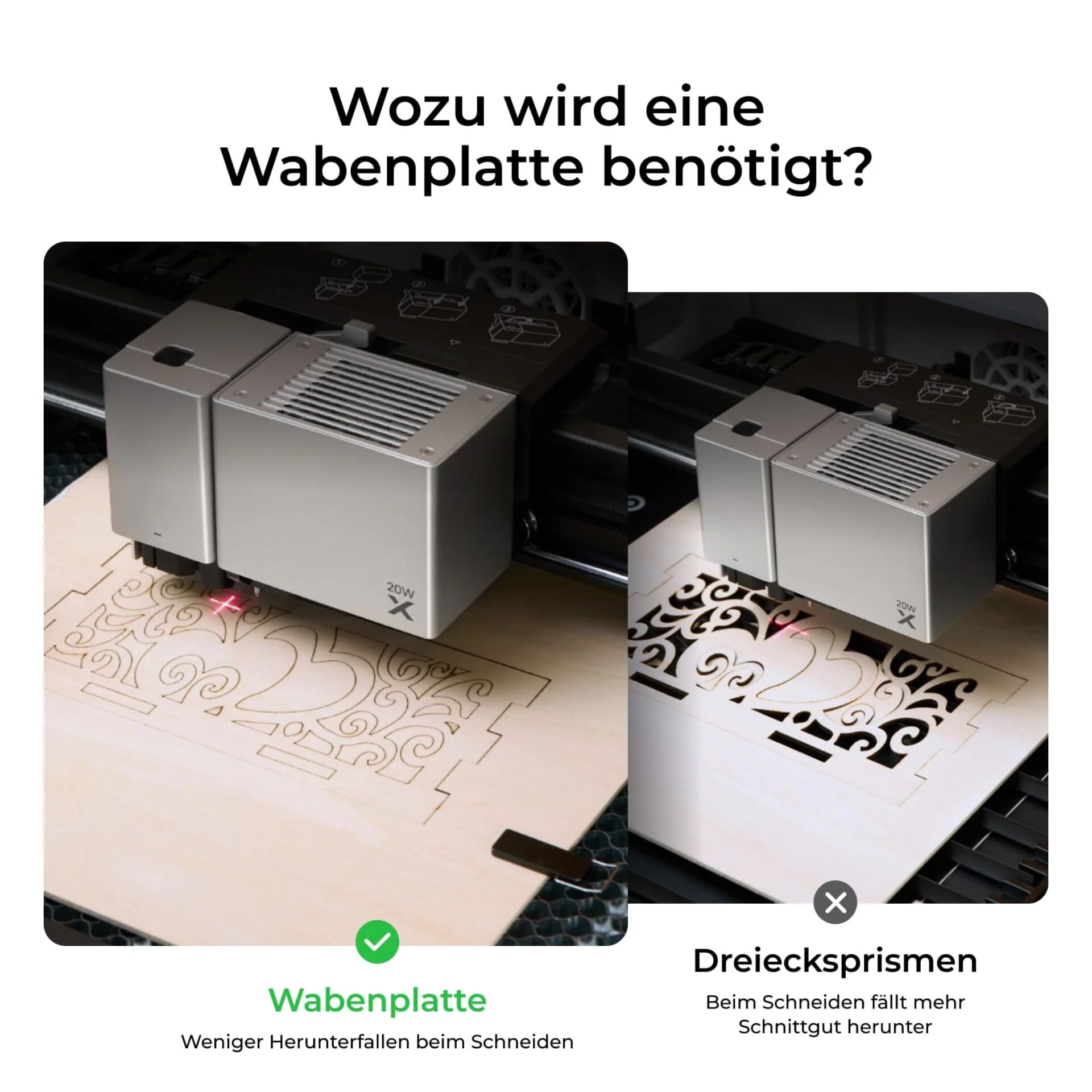 Wabenplatte, Laser-Plotter, Schneidplatte, Holzschnitt, Präzisionswerkzeug