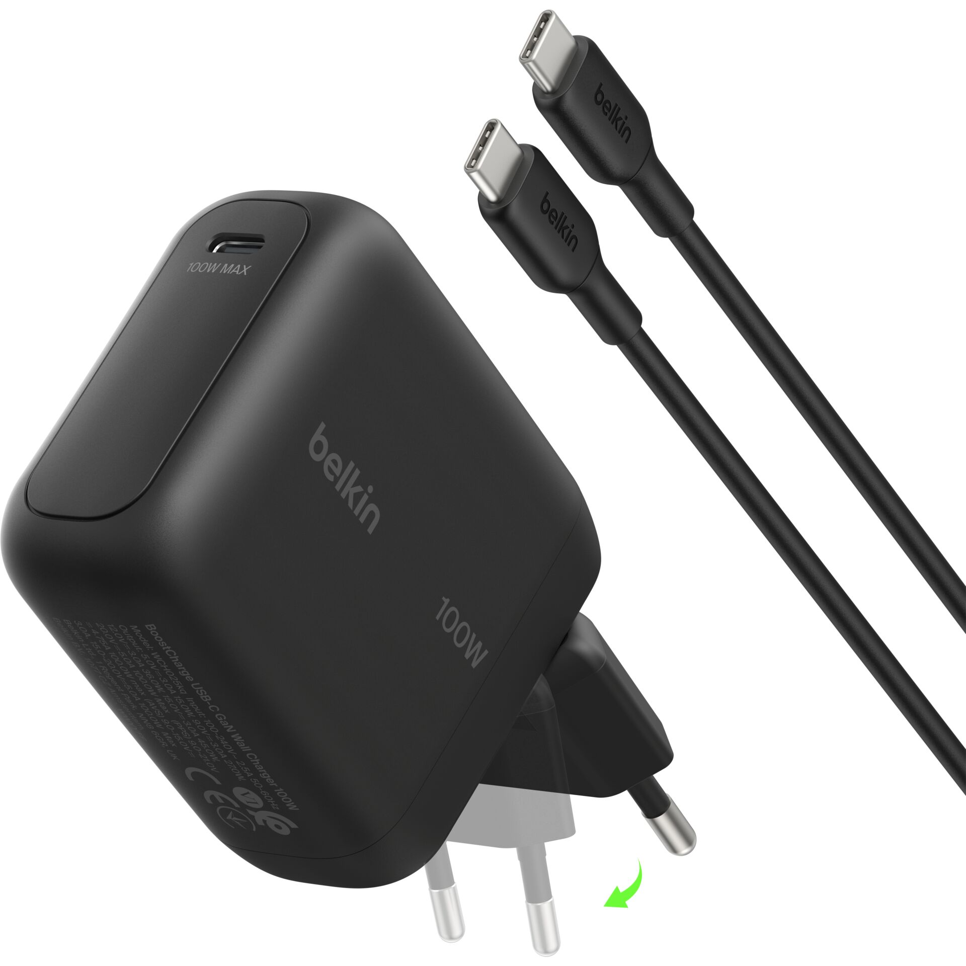 Belkin BOOSTCharge 100W USB-C  GAN kal.St+Kab.s.WCH025KQ1.5BKB6