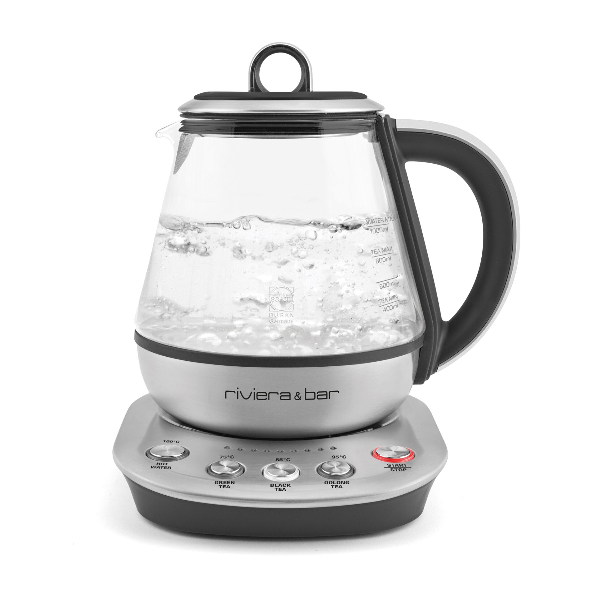 Kaffeekanne, Wasserkocher, Glasbehälter, Temperatursteuerung, Riviera&Bar