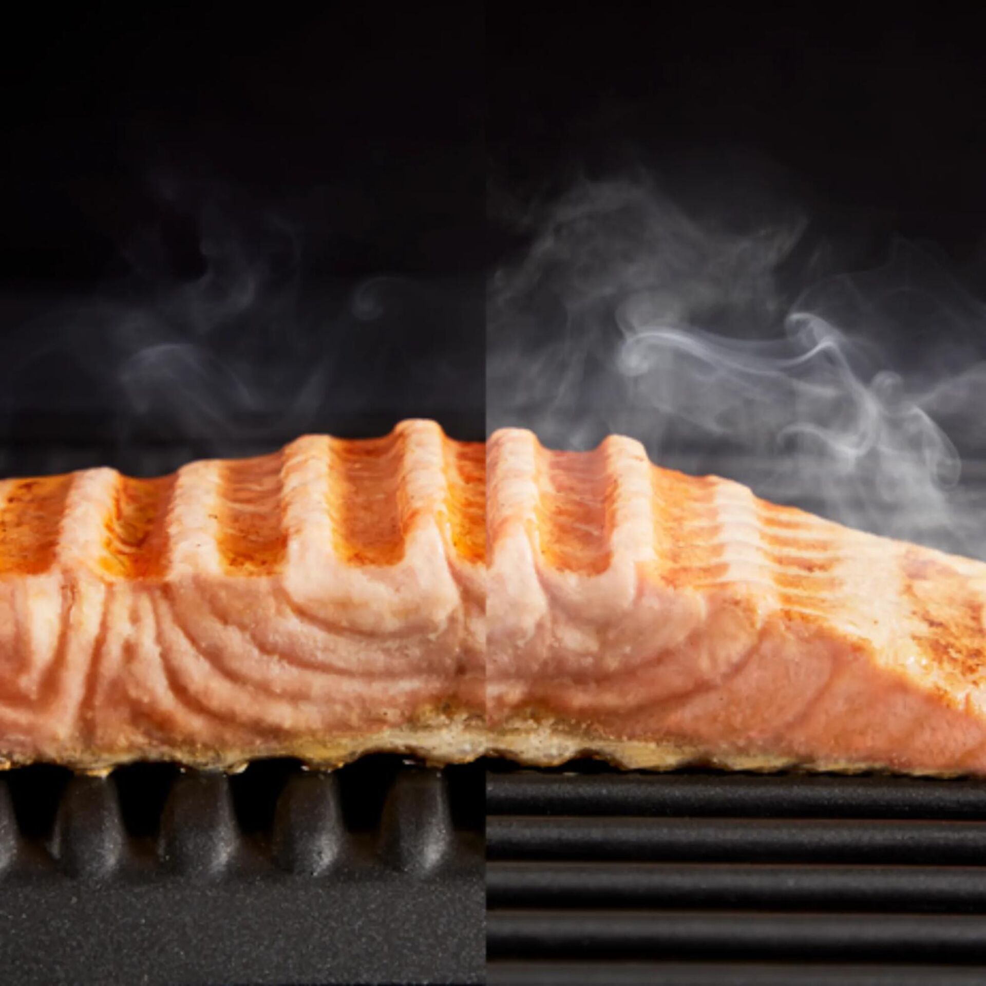 fisch, Lachs, gegrillt, Grillrost, Rauch