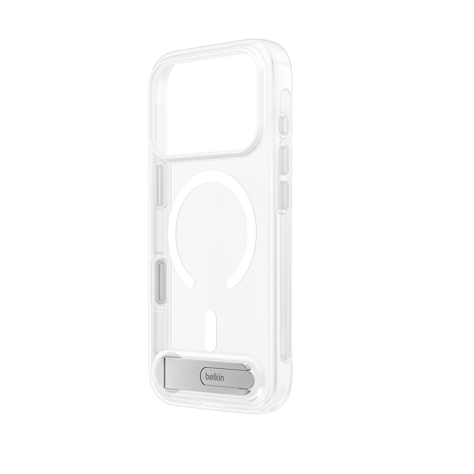 iPhone-Hülle, Klarhülle, Telefonhalter, Magnetischer Halter, Belkin Logo sichtbar