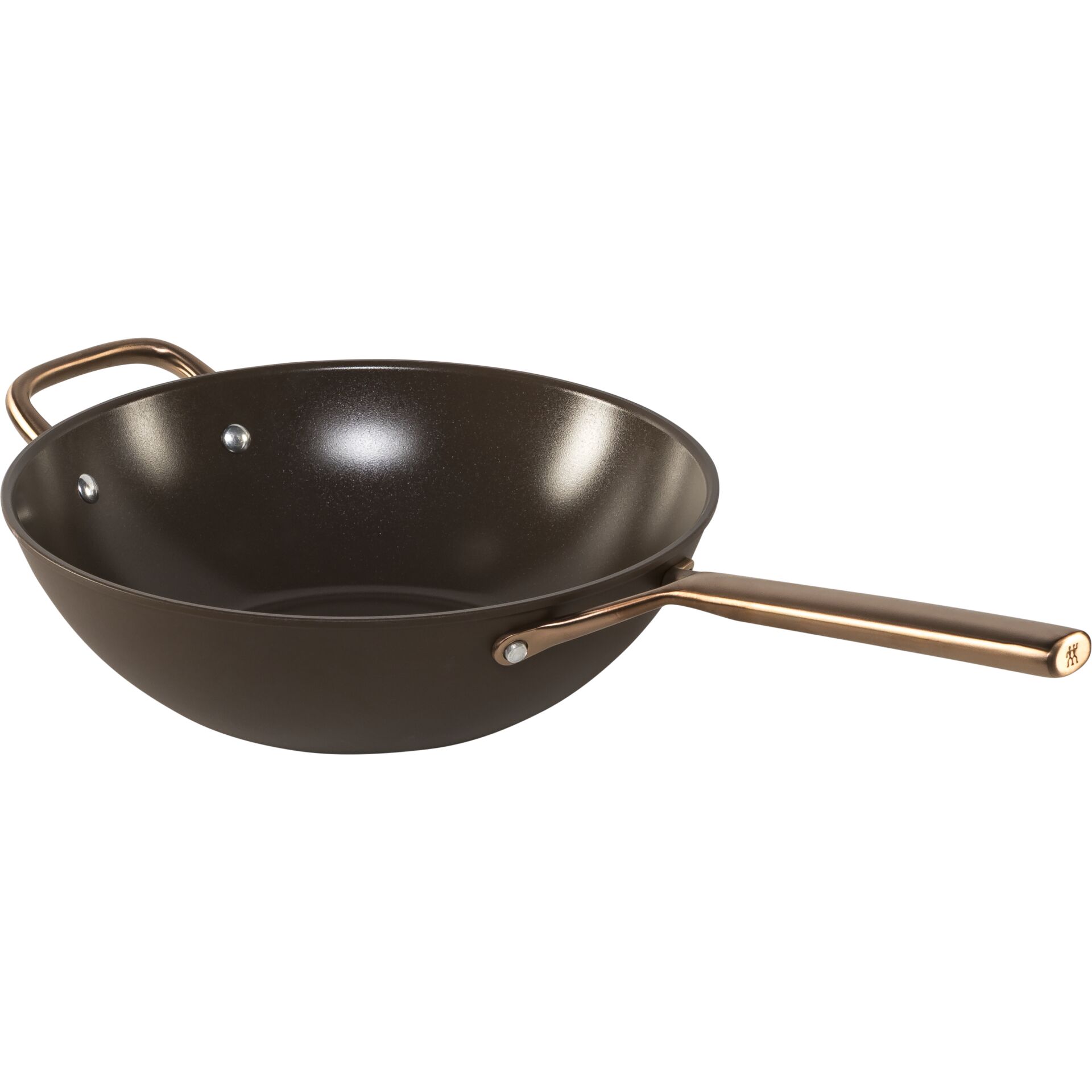 Wok, Wokpfanne, Antihaft, Kupferfarben, Griff aus Metall