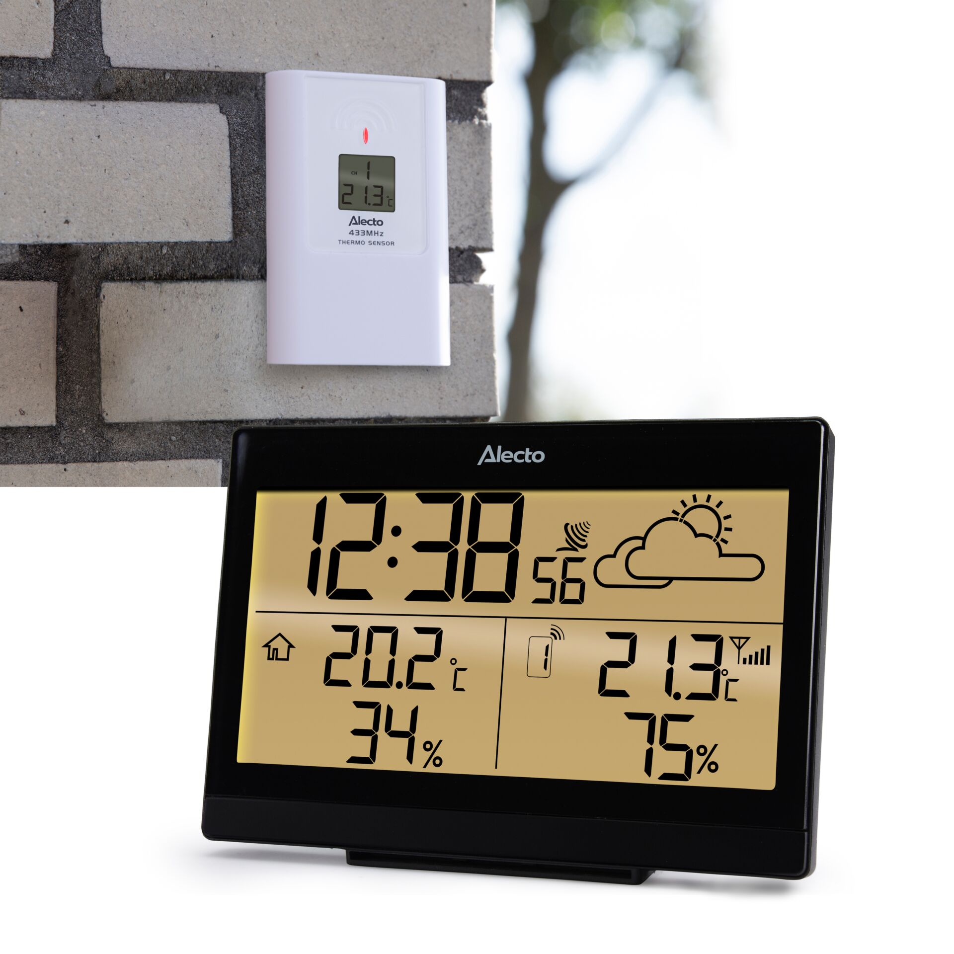 Wetterstation, Thermo Sensor, Digital-Display, Wandgerät, TemperaturMessung