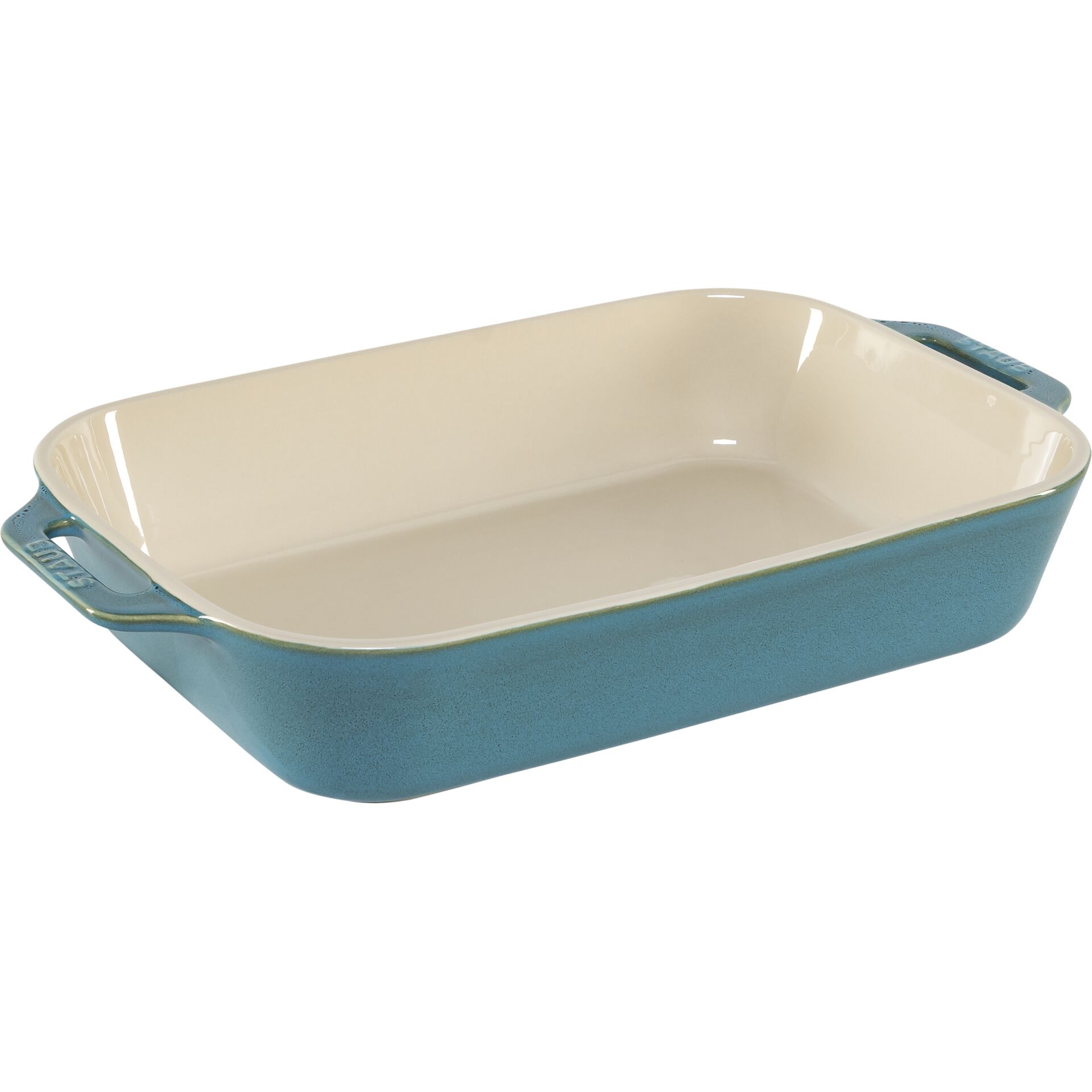 auflaufform, blau, keramik, backform, rechteckig