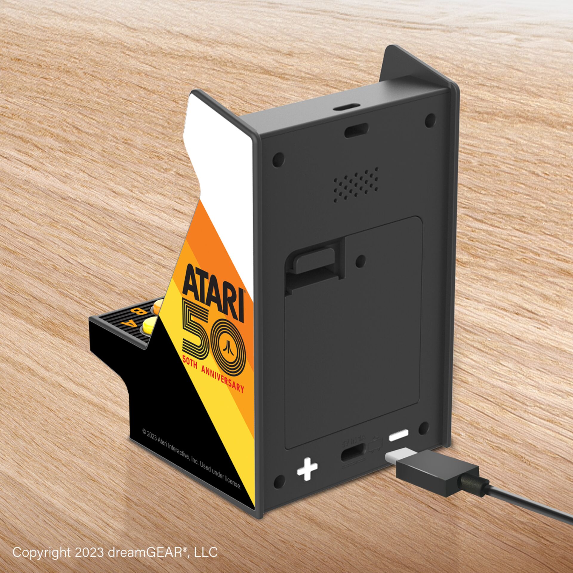  Retro-Konsole,  50. Jubiläum,  Atari,  Spielkassette,  Tischständer