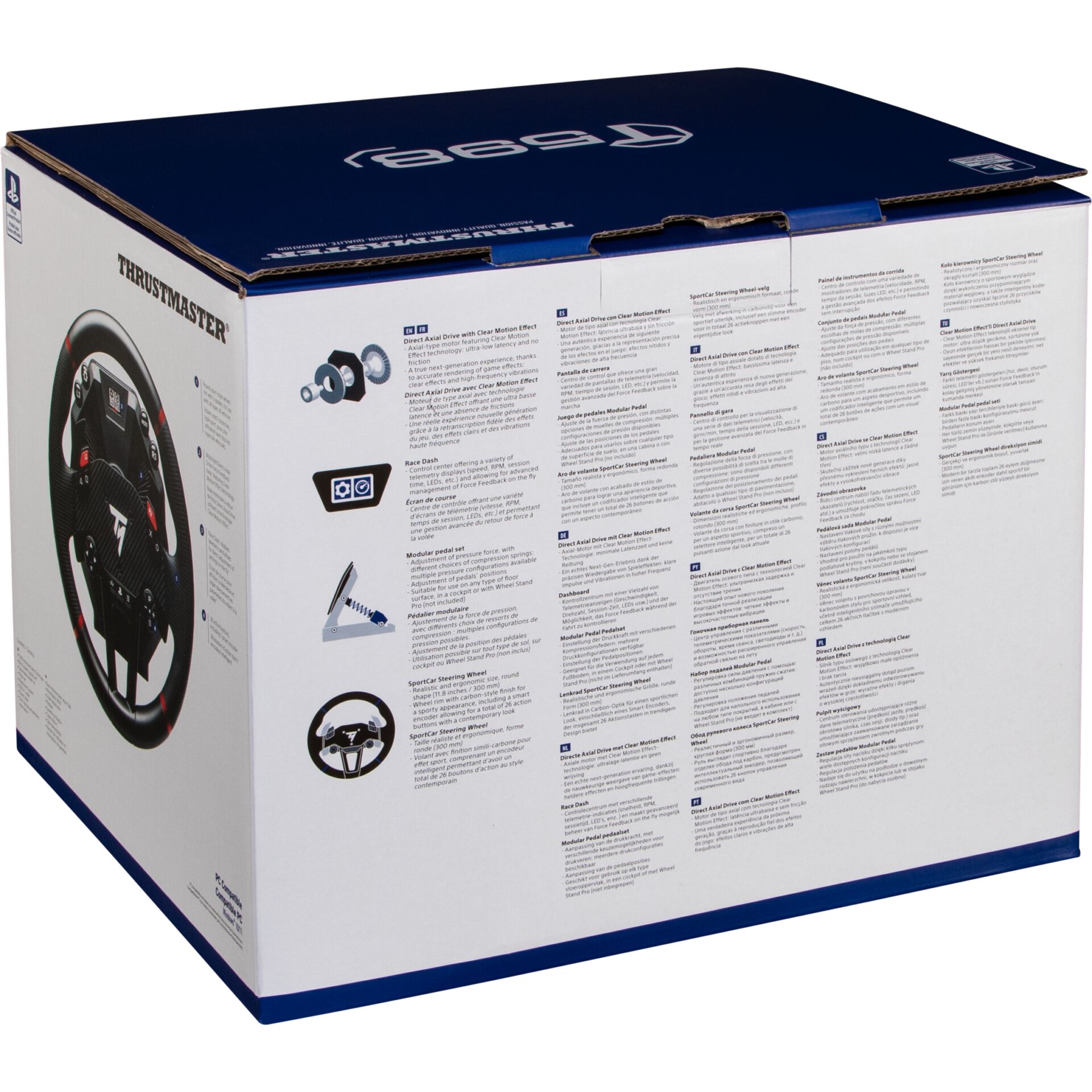 thrustmaster, lenkrad, gaming wheel, pedale, verpackung