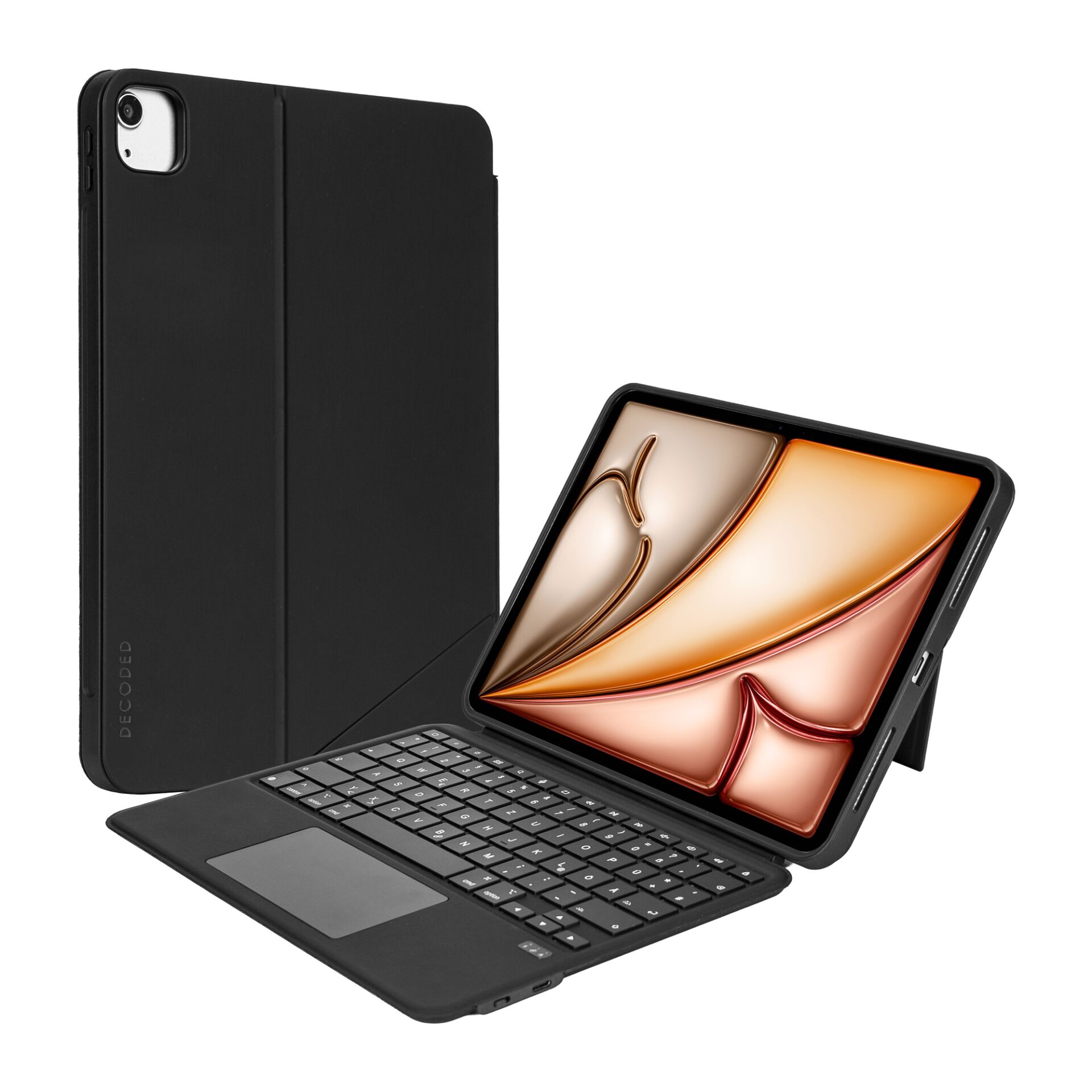 Tablet-Hülle, Tastaturhülle, iPad, Schwarz, Standschutz, Tablet-Hülle, MagSafe-Tastatur, iPad, Schwarze Hülle, Faltbarer Ständer, Hülle, Klapphülle, Tastatur, iPad, Schwarz
