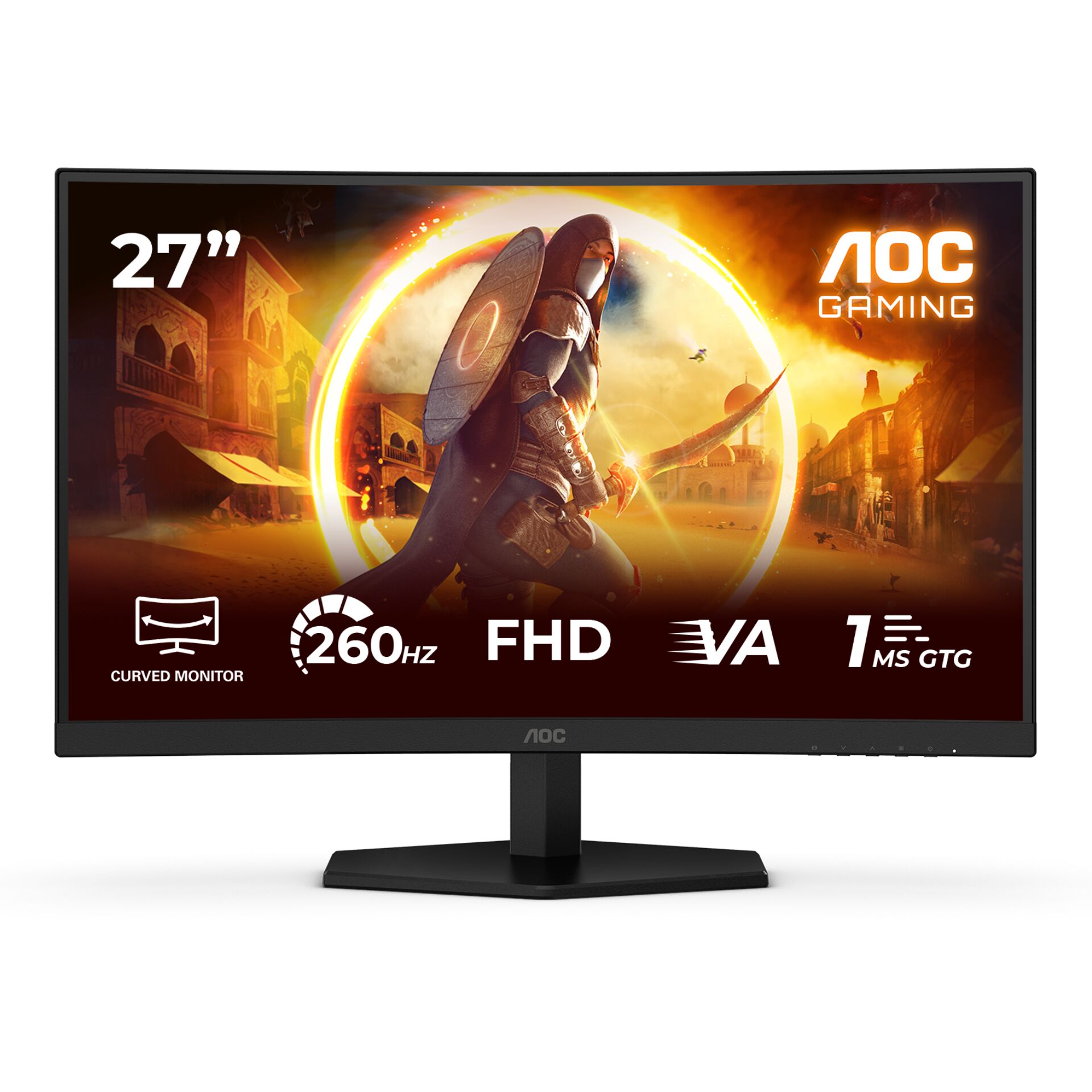 Gaming-Monitor, 27 Zoll, Curved-Monitor, 260 Hz, VA-Panel