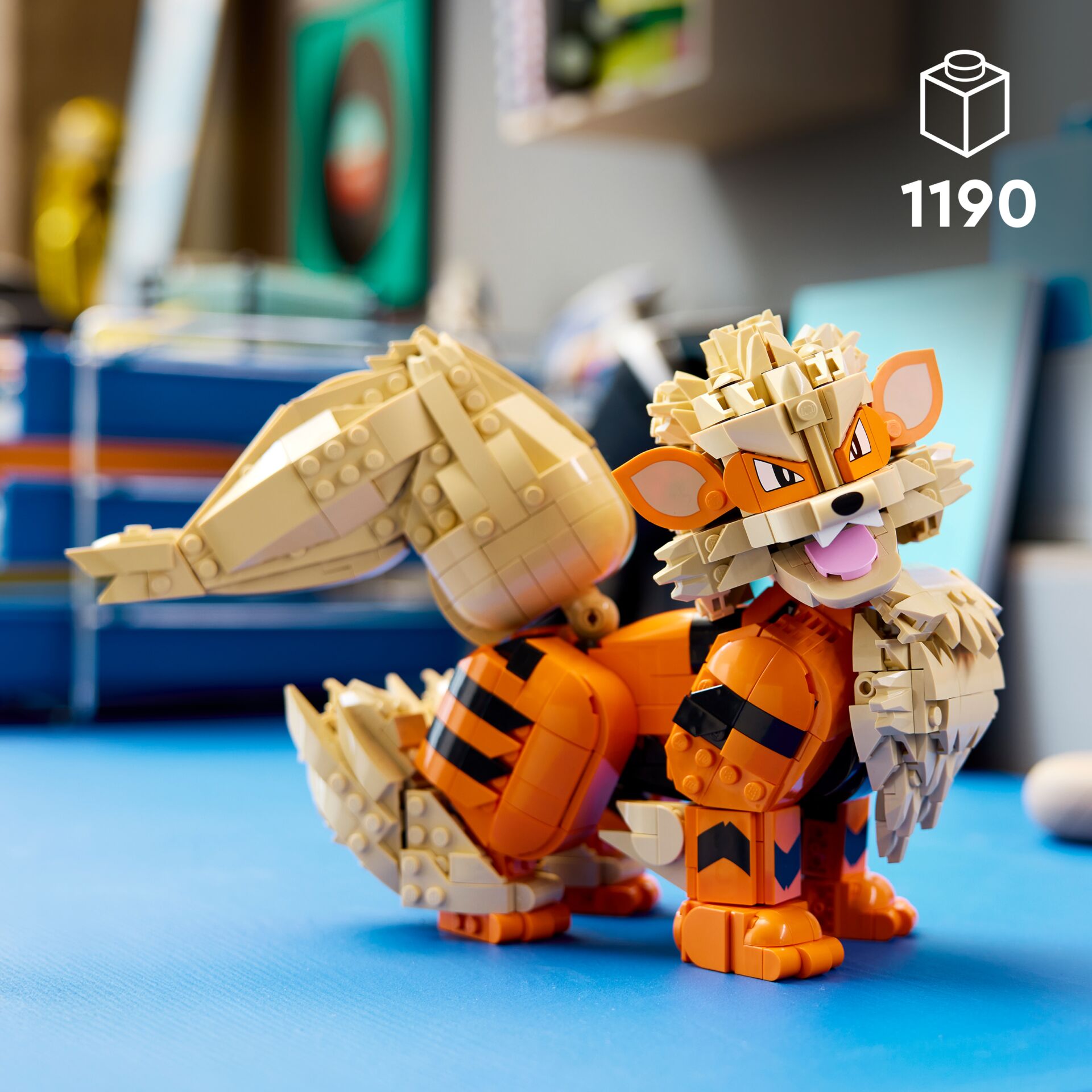 Lego, Tierfigur, Löwe, orange, Konstruktionsspielzeug