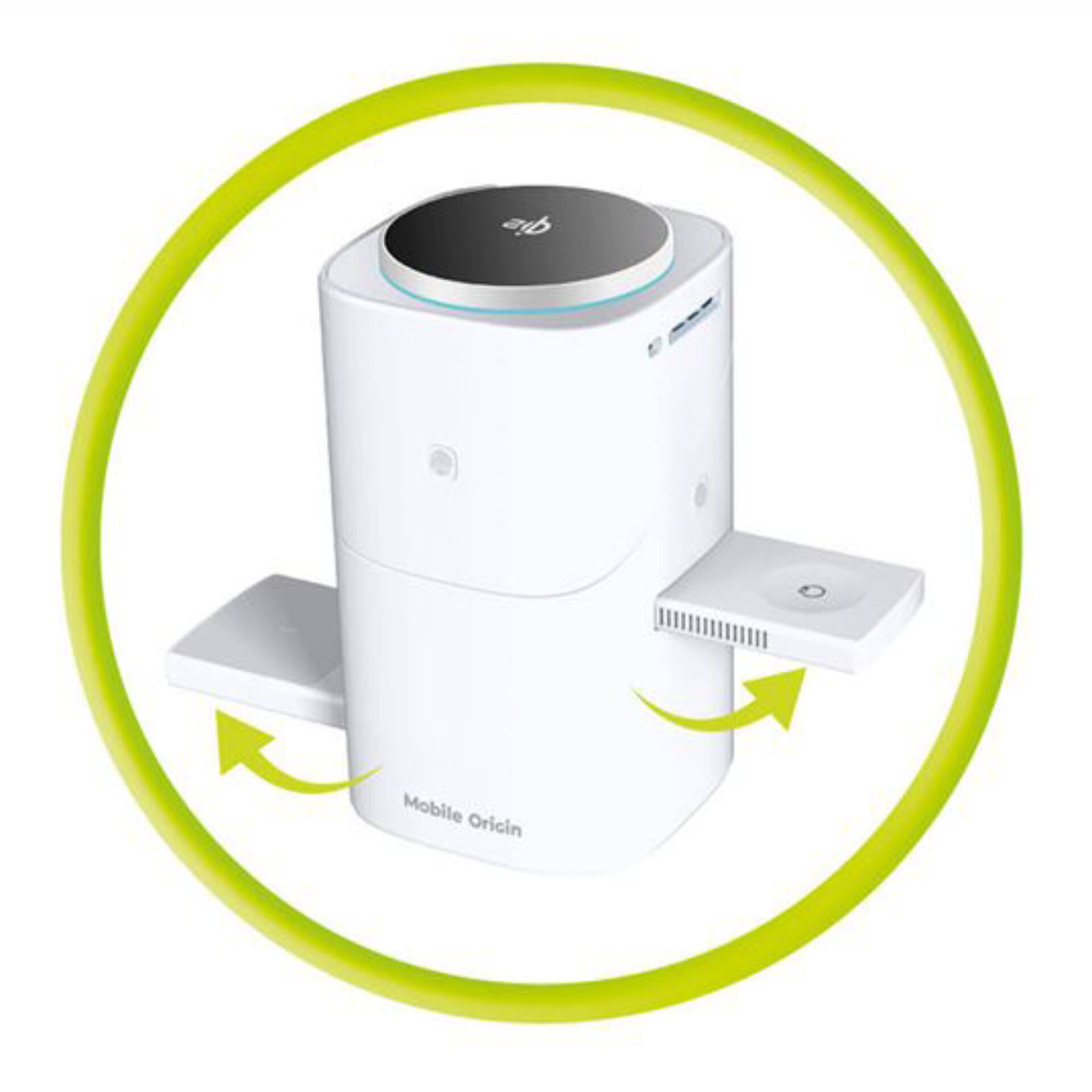 Appliance, Smart hub, White, Docking arm, Rotating hinge