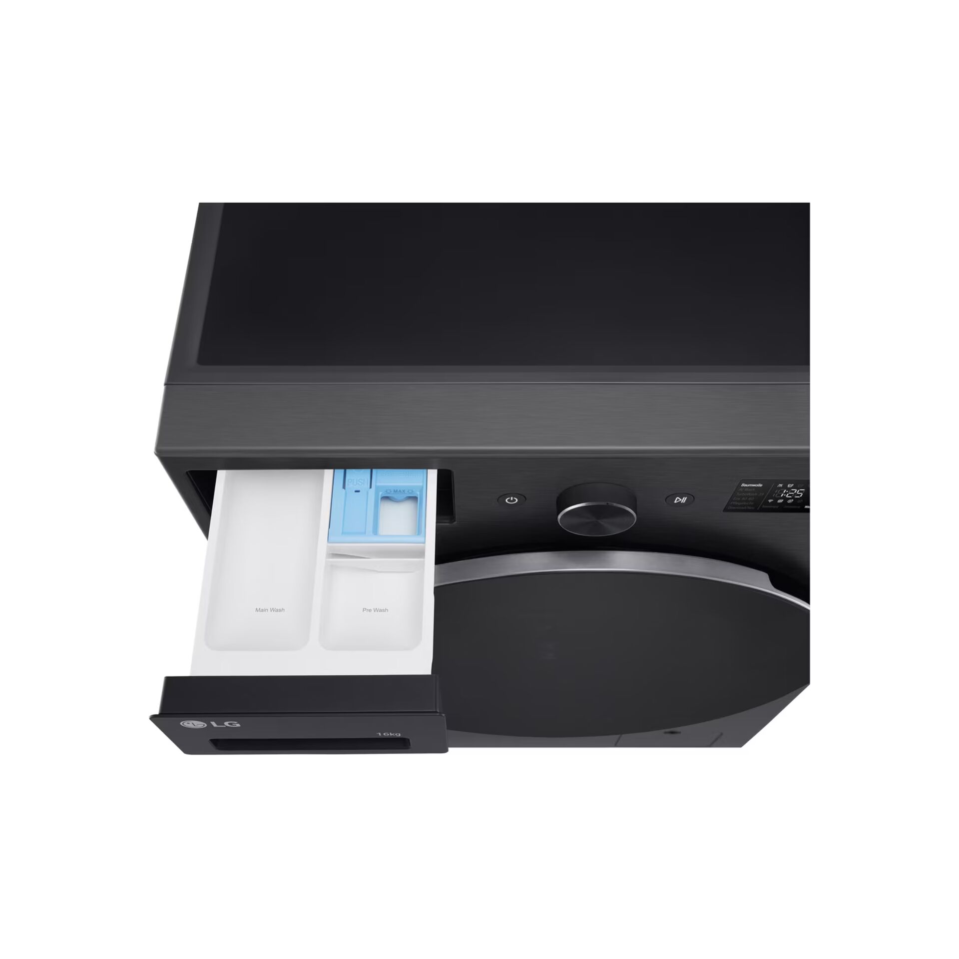 Waschmaschine, Frontlader, Anthrazit, Touchdisplay, Waschmittelschublade