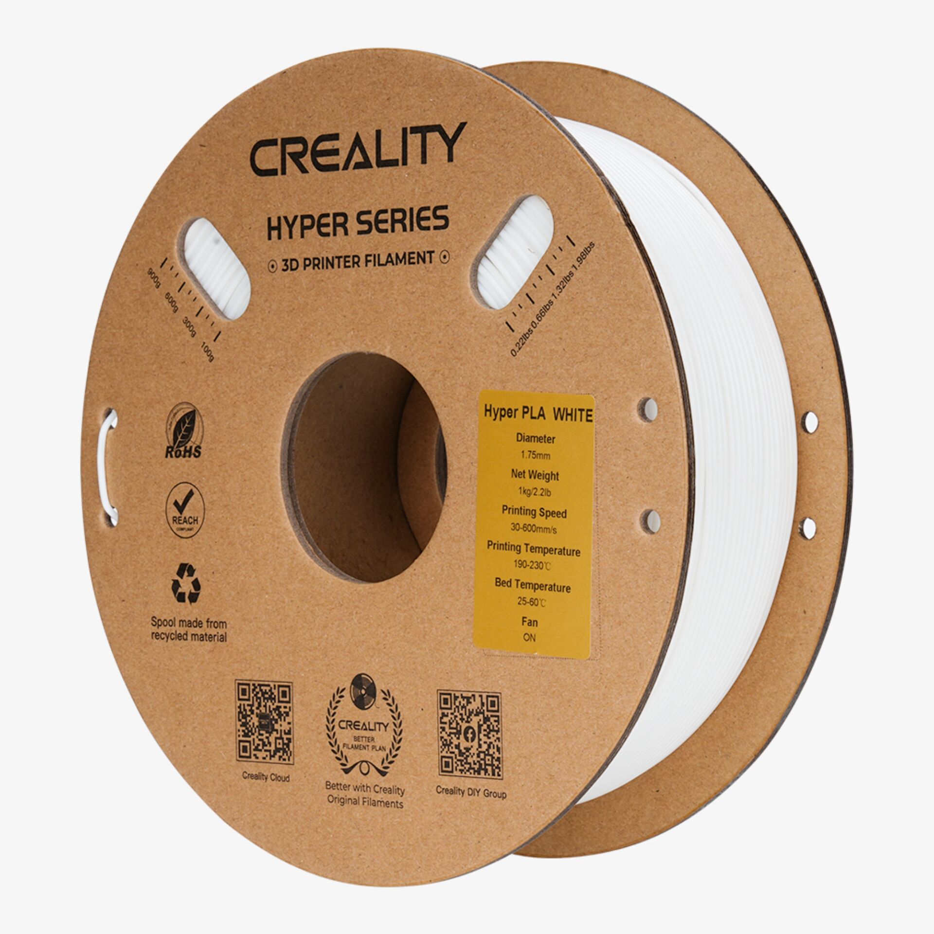 Creality Filament Hyper PLA  1,75 mm 1kg white