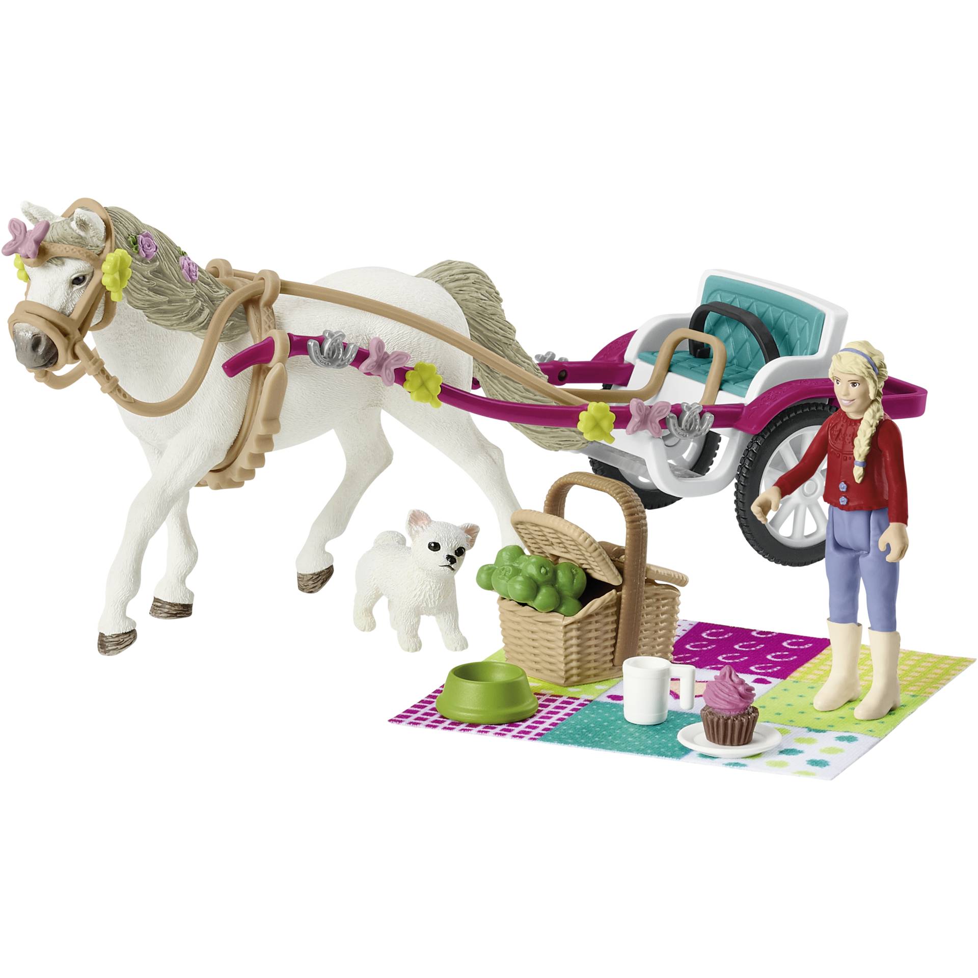 kutsche mit pferd spielzeug Schleich Horse Club 42467 Kutsche für Pferdeshow | 533304