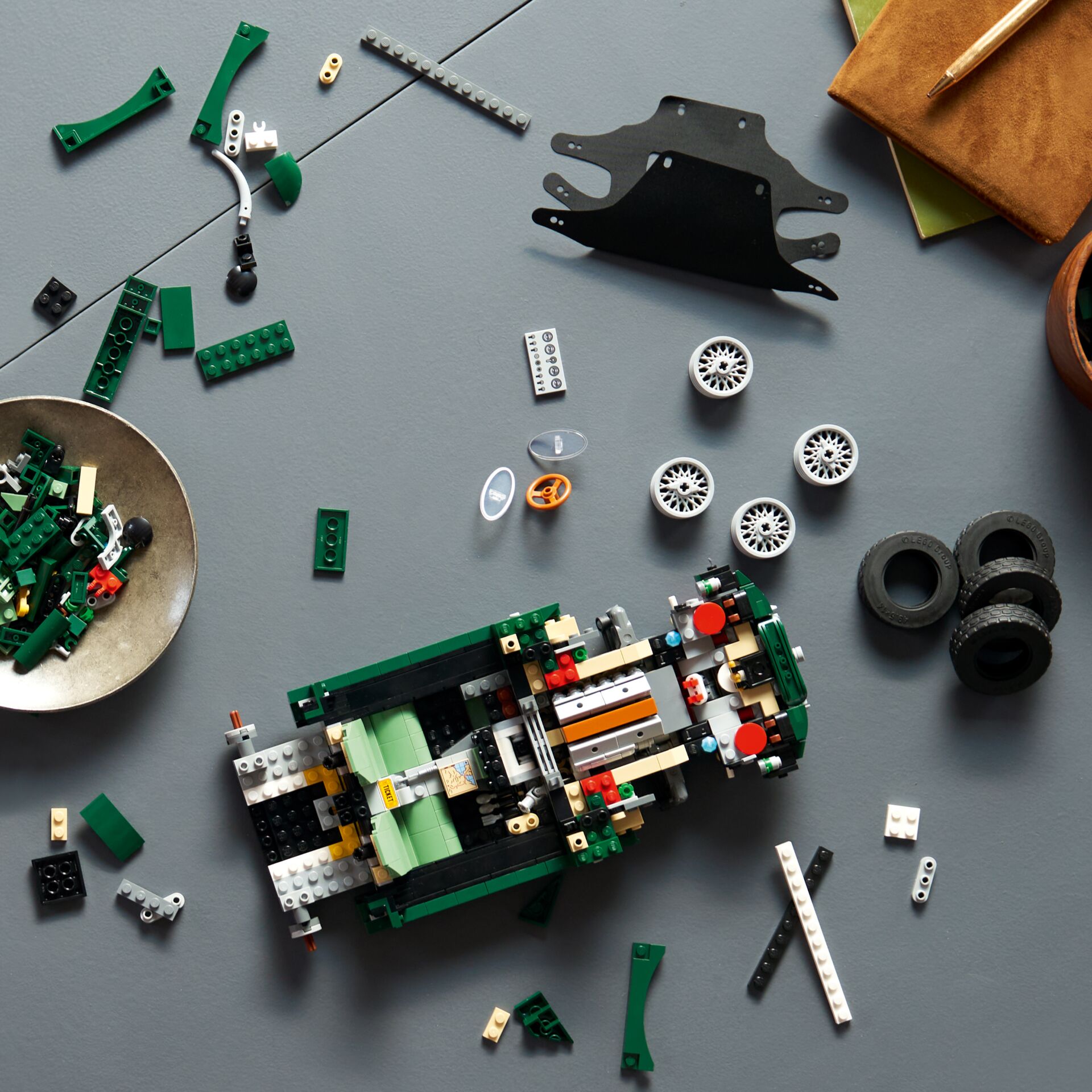 Lego, Konstruktionsbausteine, Auto, Grün, Reifen