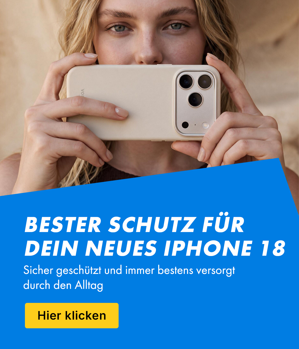 Smartphone, iPhone, Dreifach-Linse, Gold, Rückseite