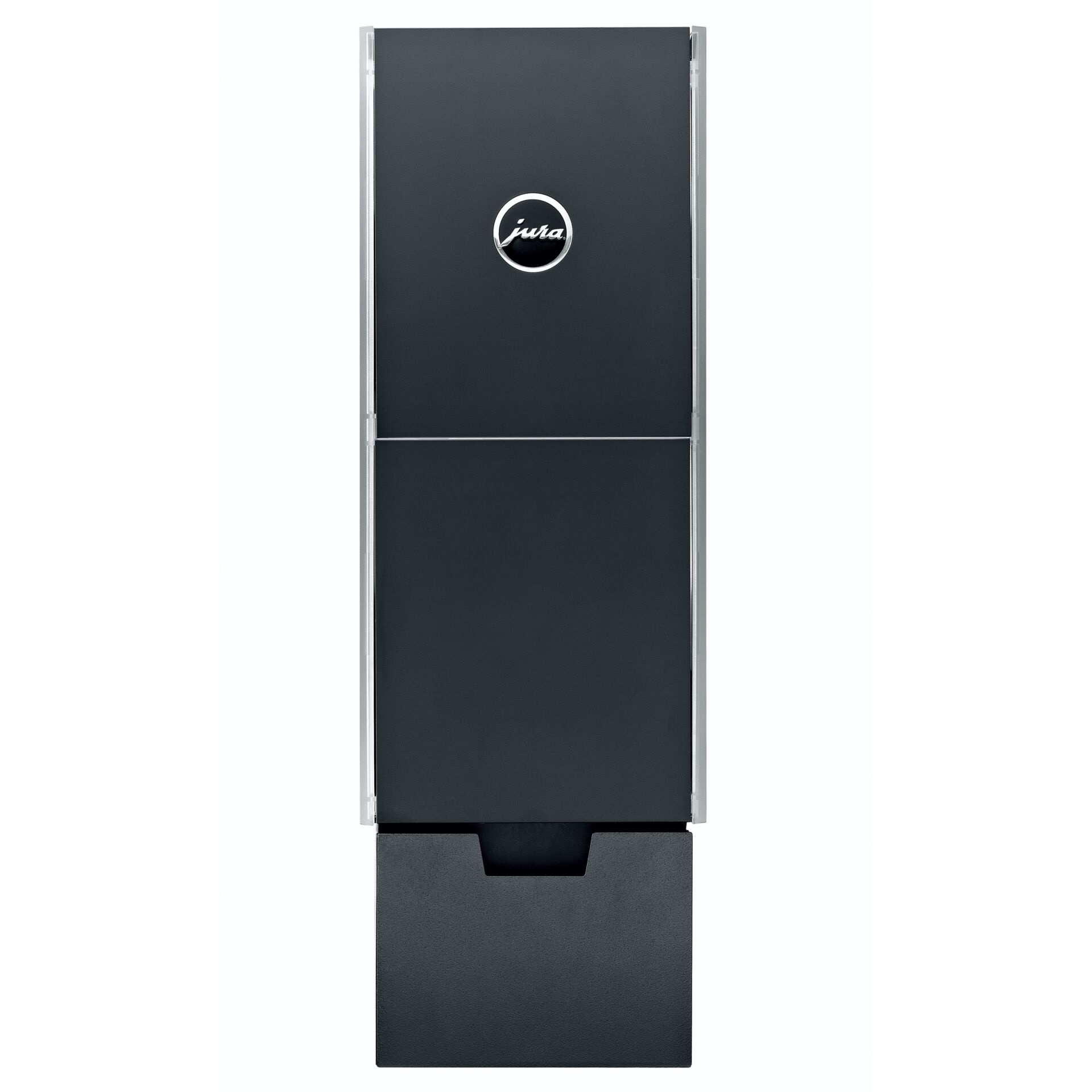 Kühlschrank, Freistehend, Schwarz, Metallrahmen, Logo